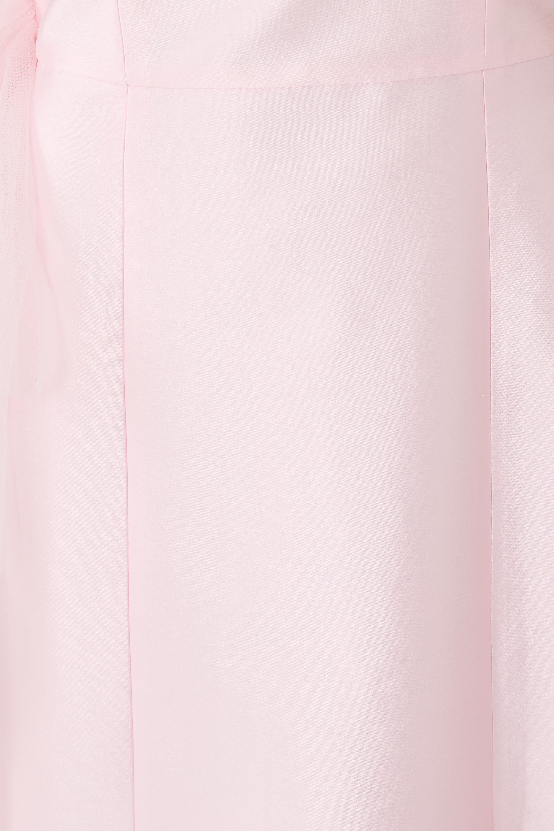  Sleeveless Mikado Gown with Tulle Side Drape