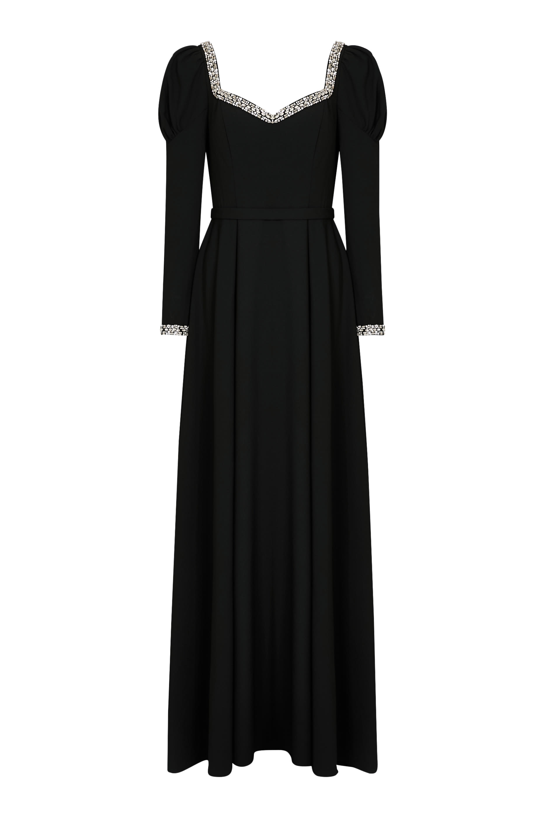 Crystal Long Sleeves Gown