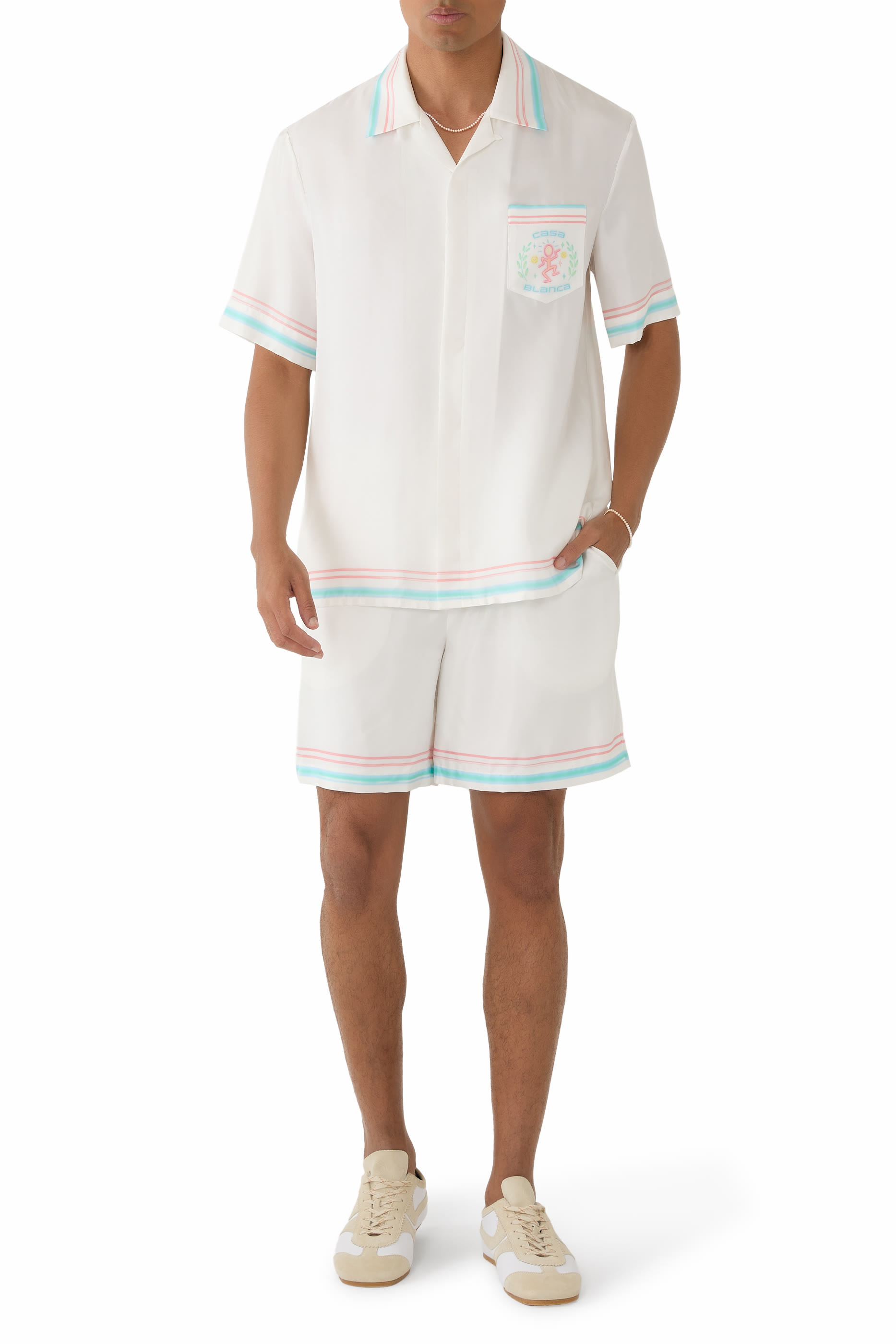 Dance Joy Printed Silk Shorts