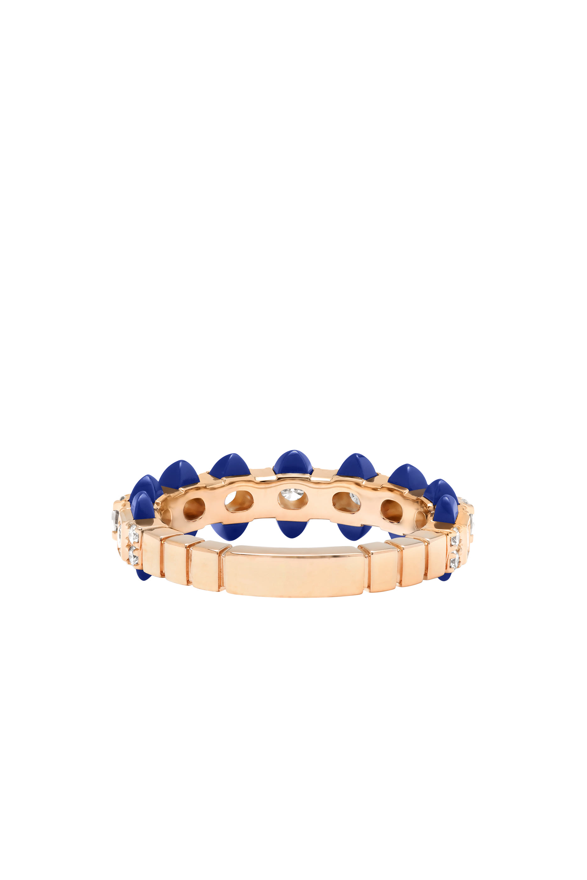 Tip-Top Ring, 18k Rose Gold with Lapis Lazuli & Diamond