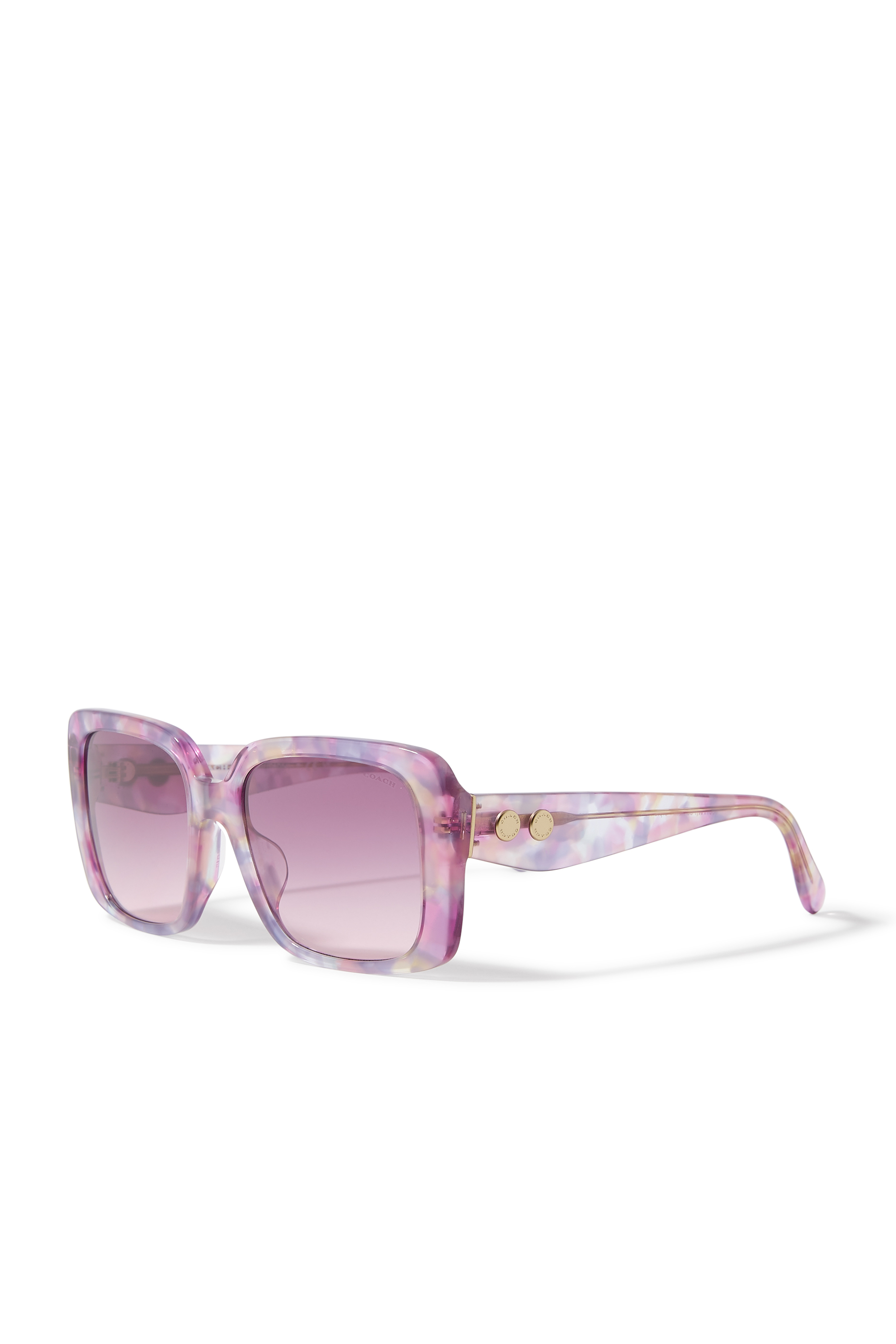 Rouge Watercolor Square Sunglasses