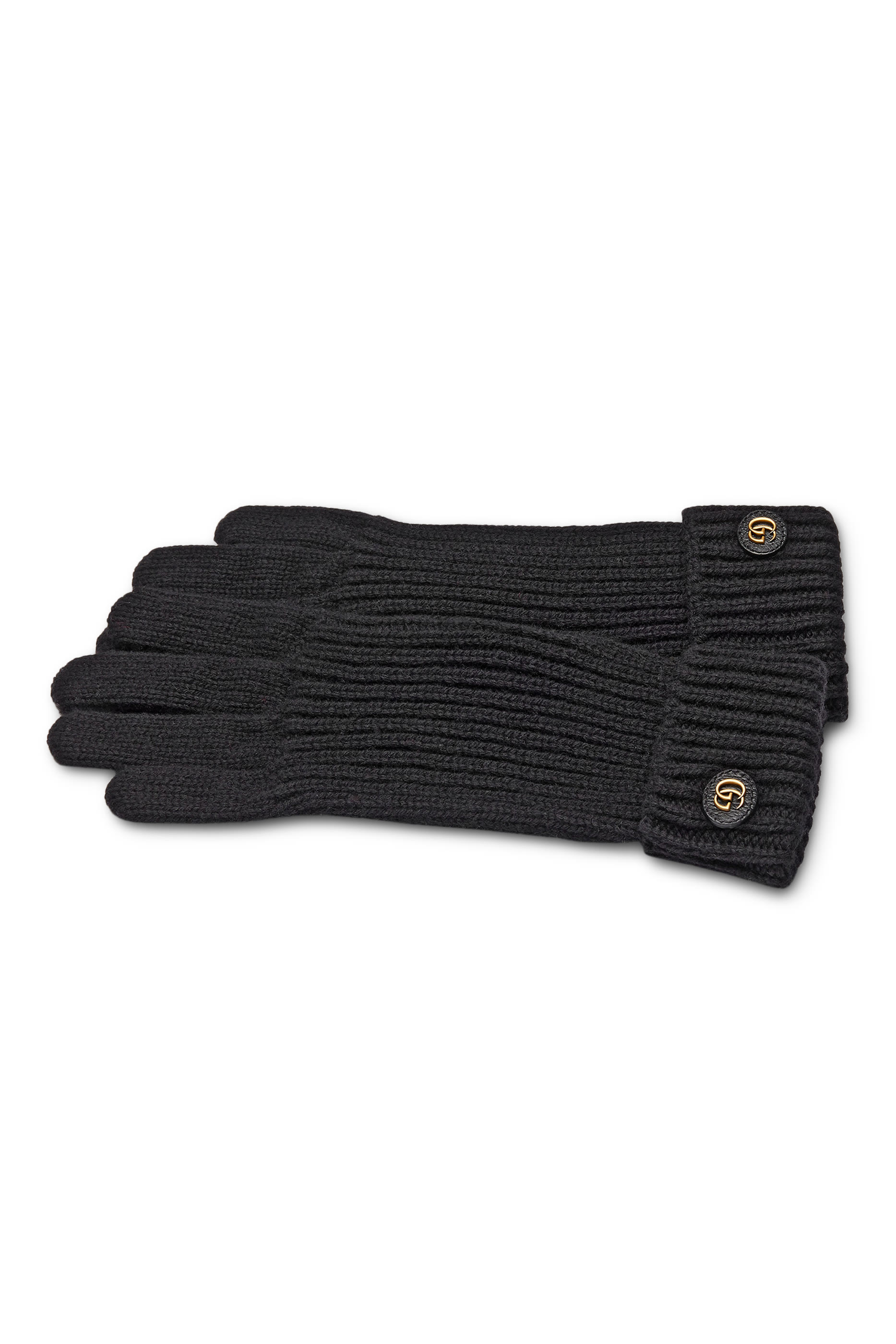 Wool Cashmere Gloves with Double G