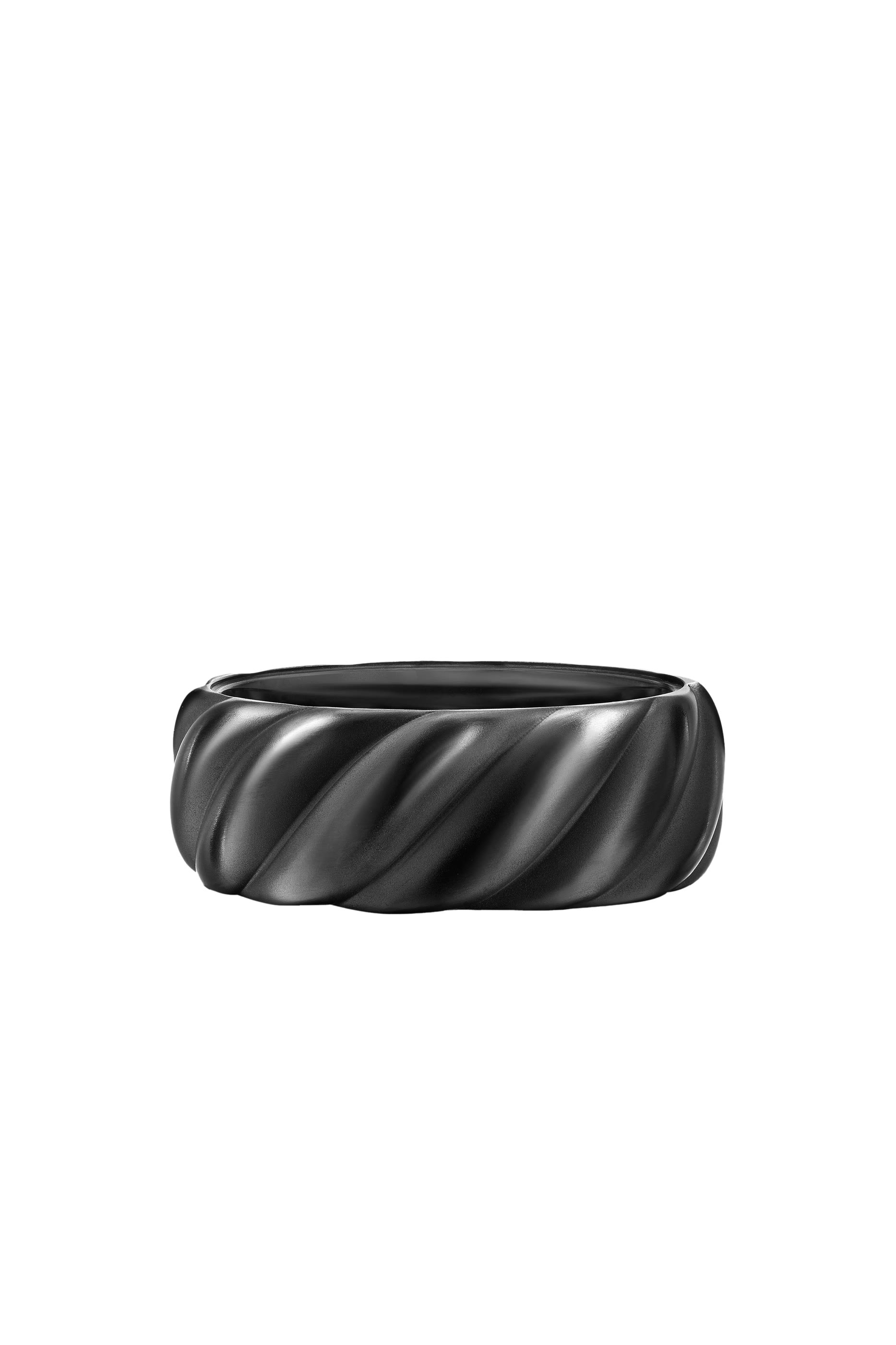 Sculpted Cable Band Ring, Titanium