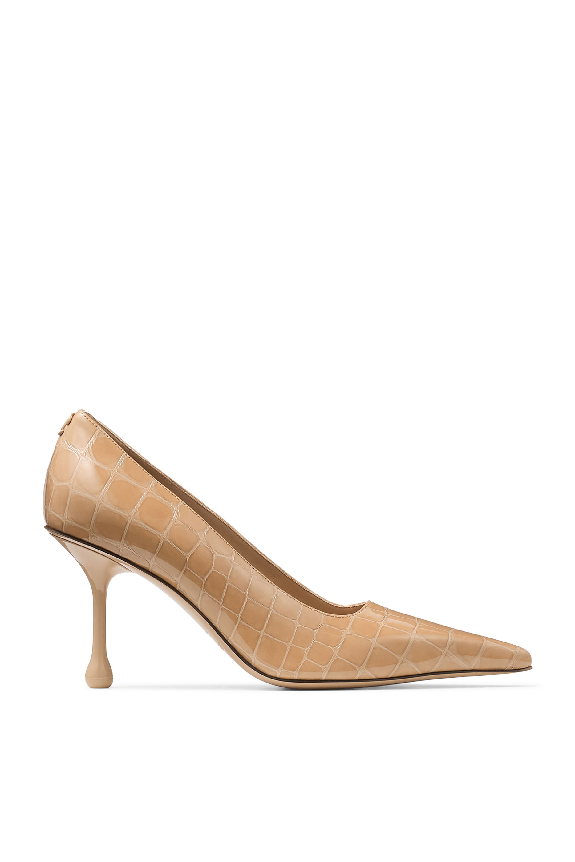 Ixia 80 Croc Embossed Leather Pumps