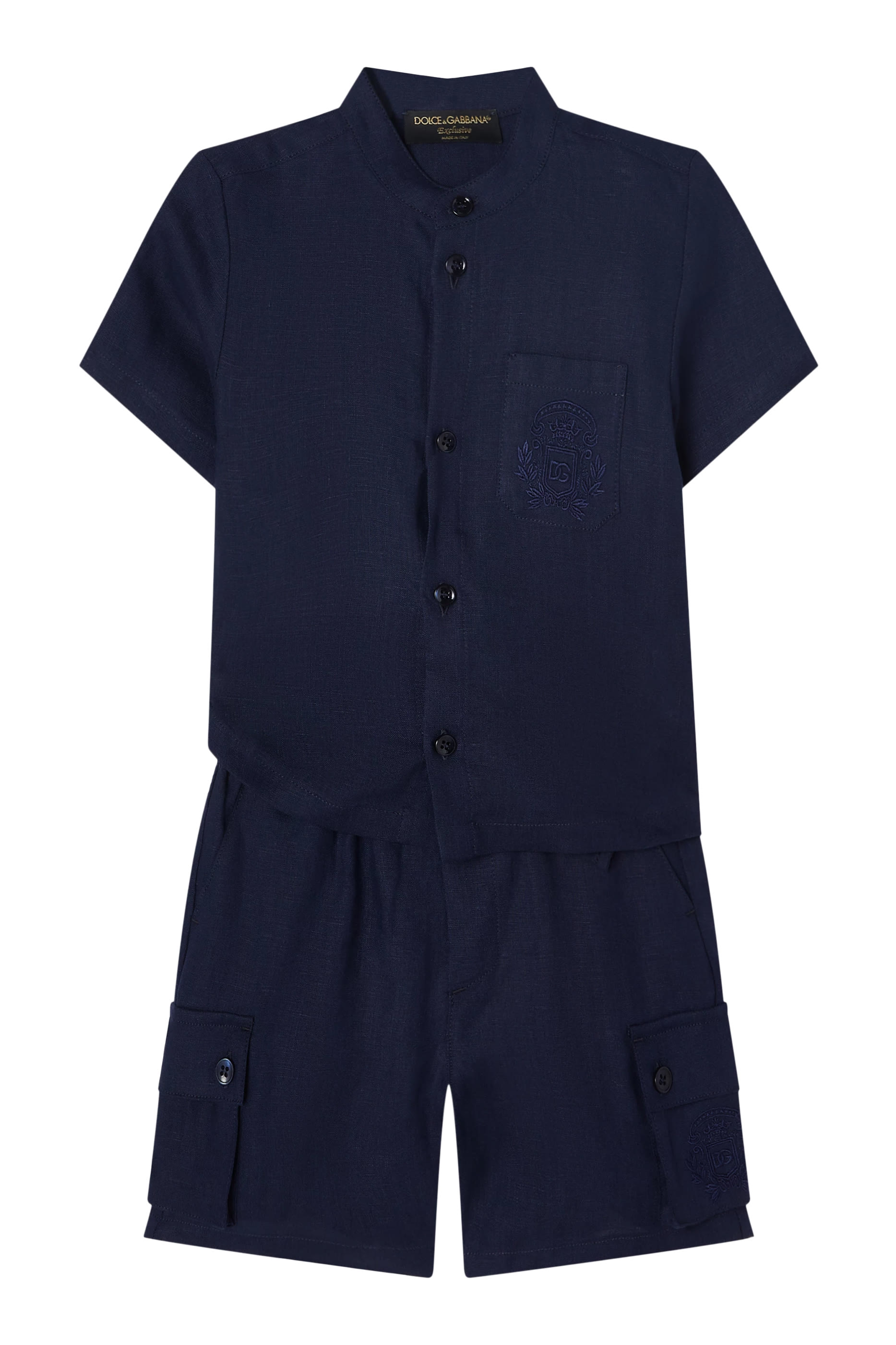 Kids Button-Up Linen Shirt