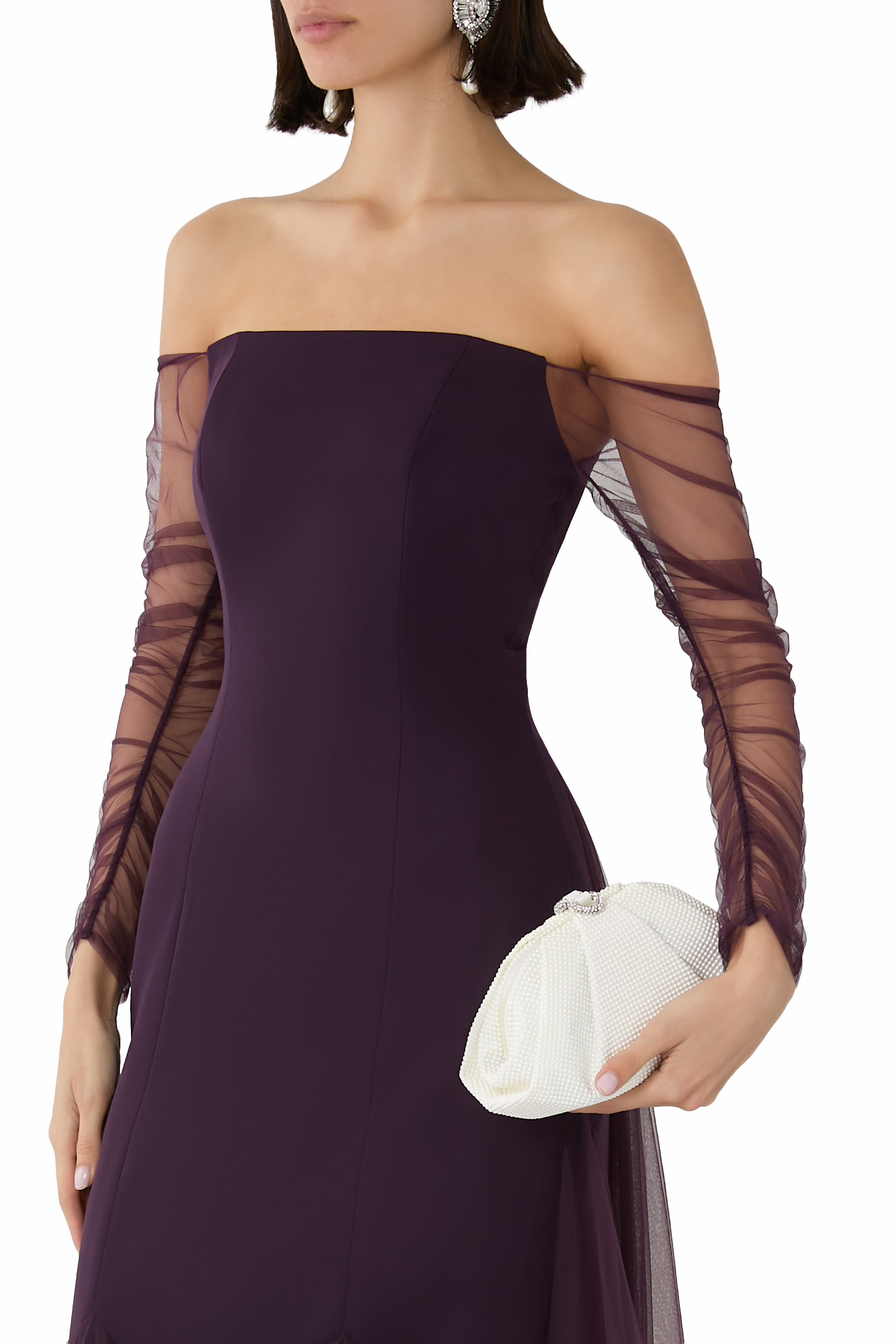 Gemma Crystal Pearl Clutch Bag