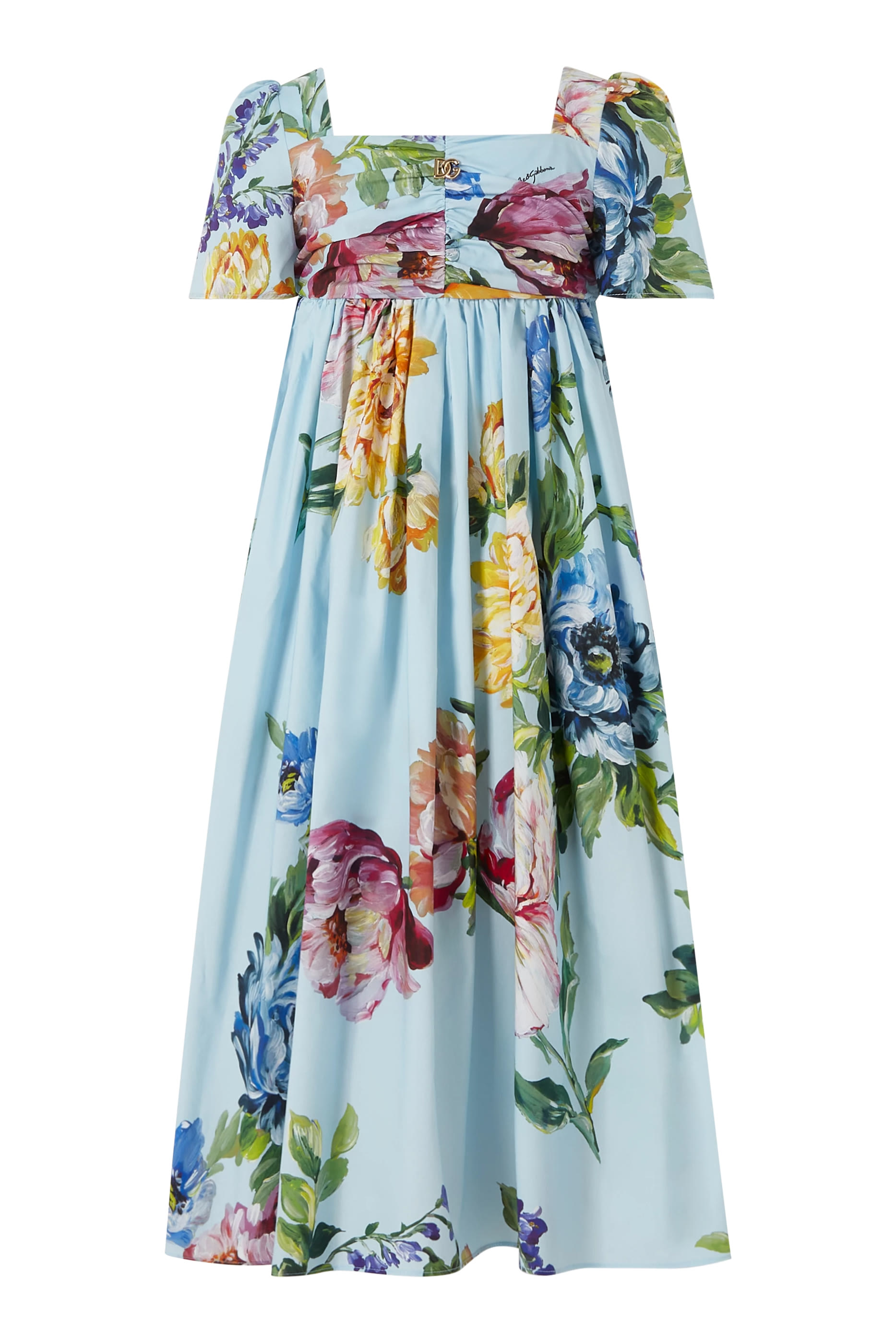 Kids Floral-Print Poplin Dress