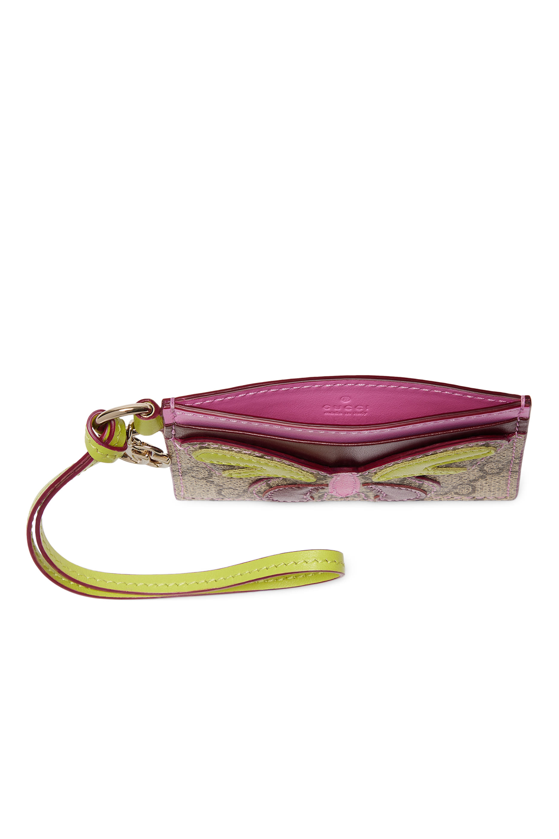  Card Case with Double G and Butterfly