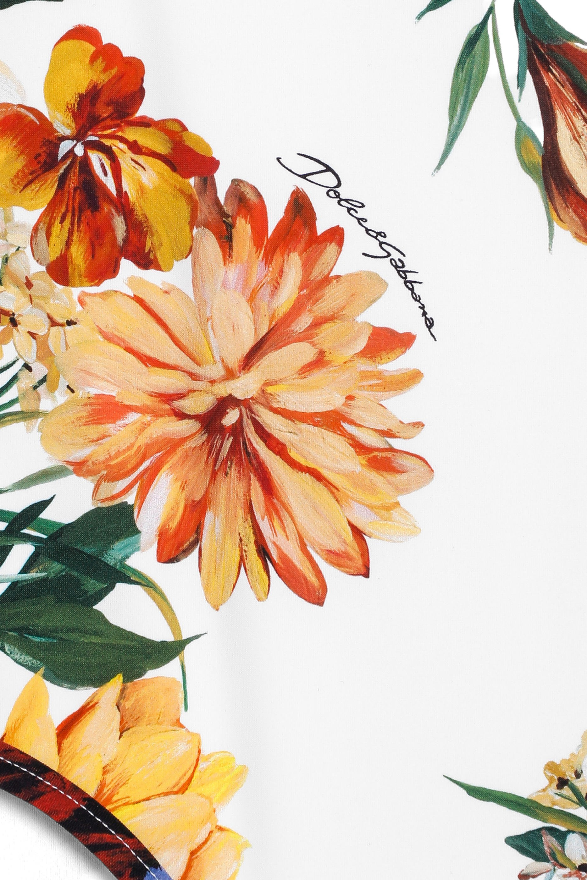 Kids Floral Print One-Piece Swimsuit