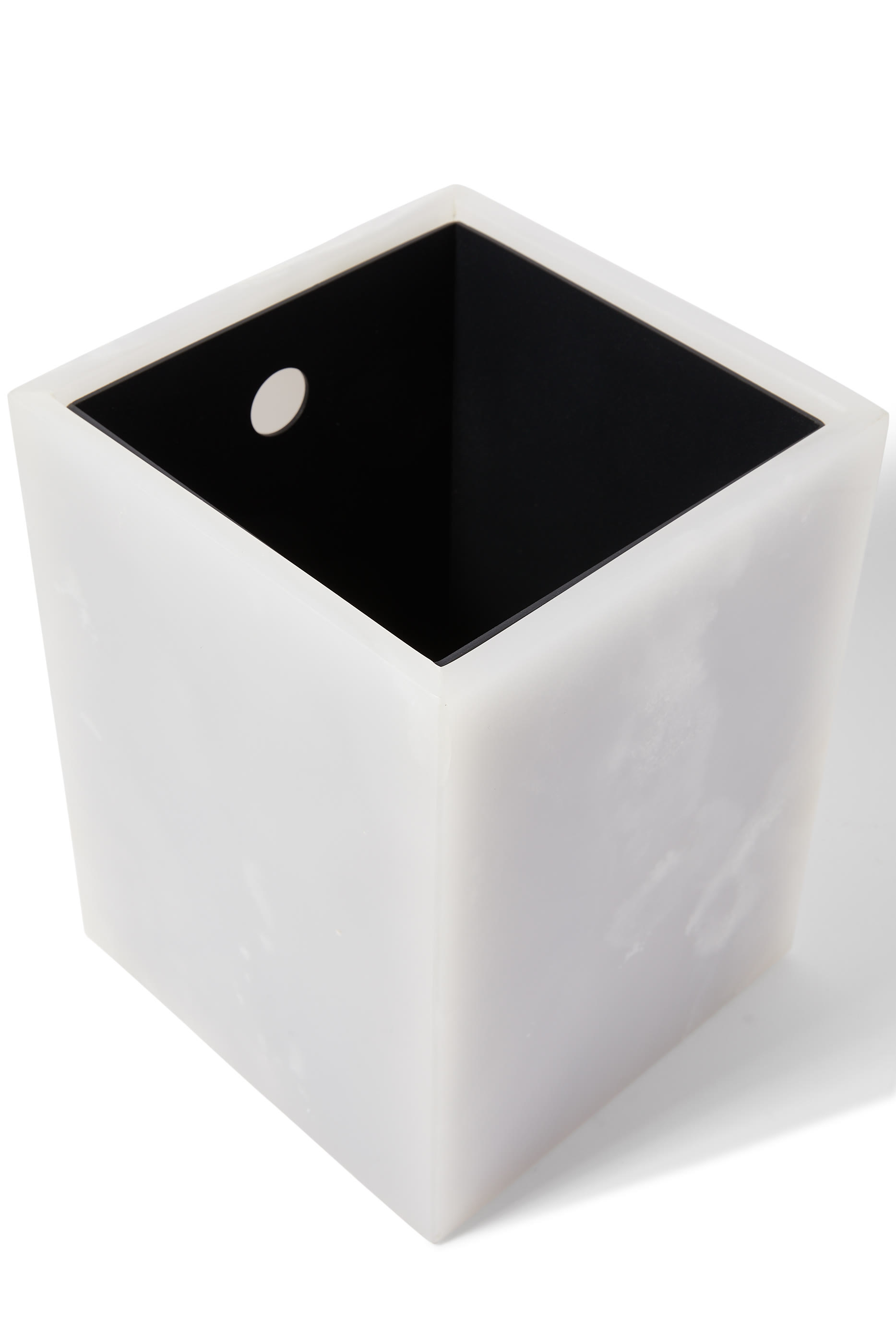 White Onyx Waste Bin