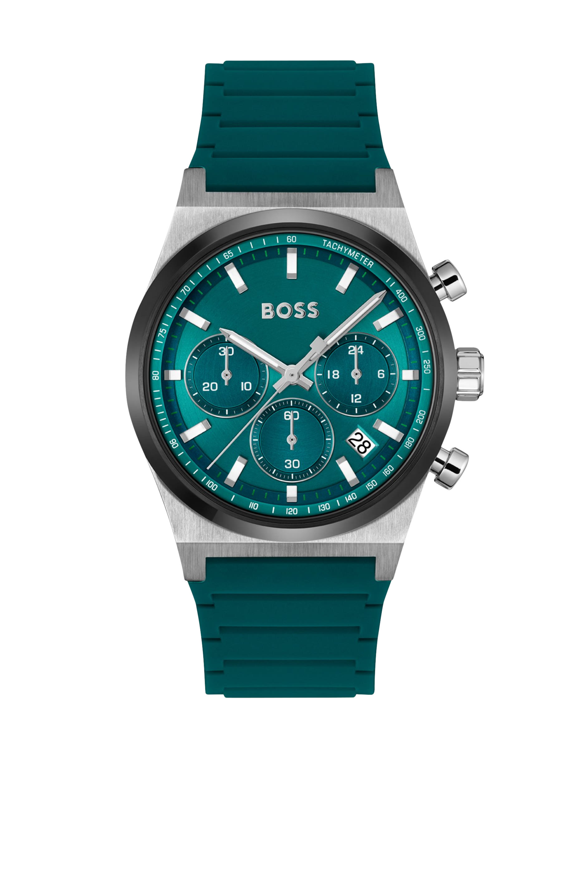 Candor Chrono Silicone-Strap Chronograph Watch