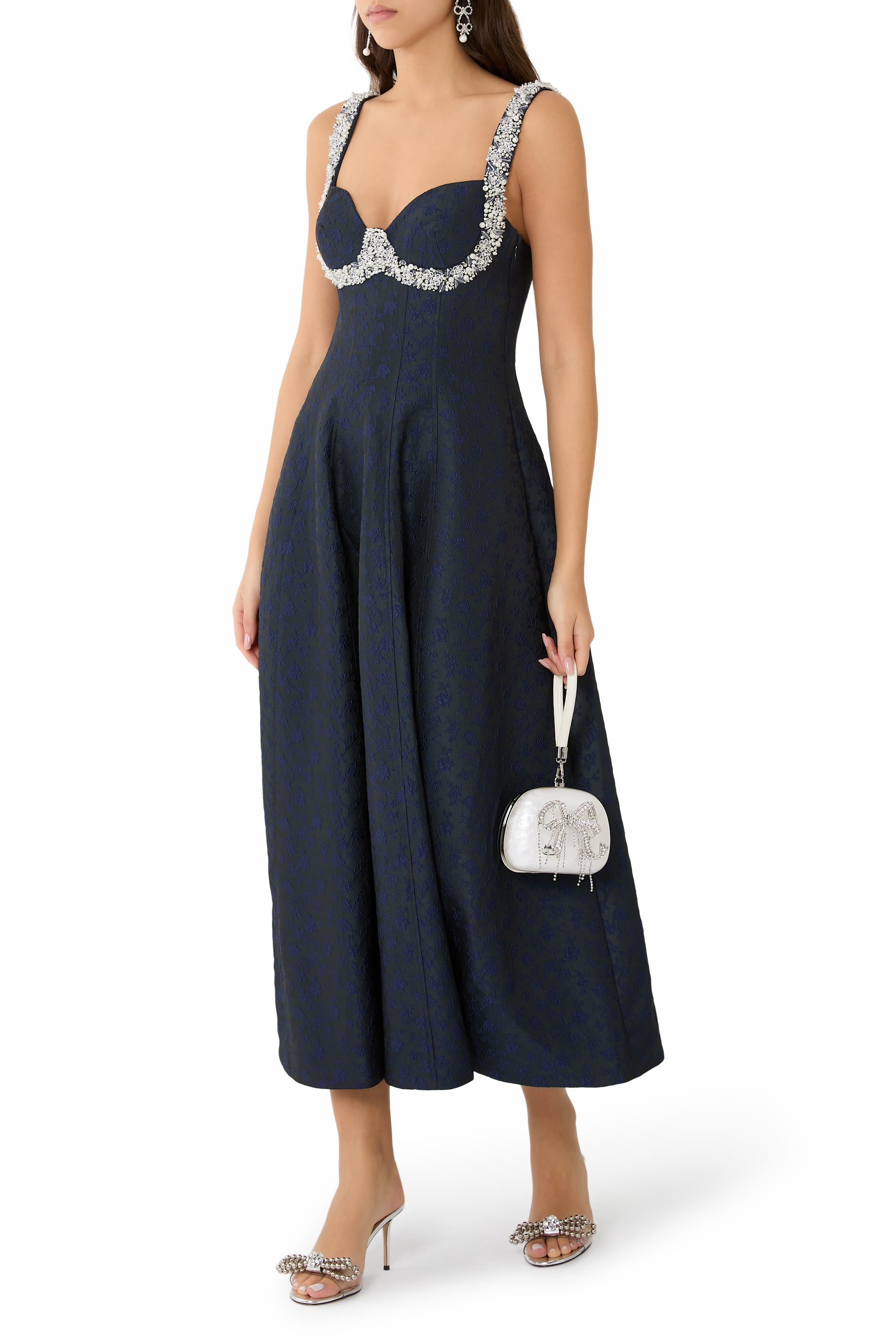 Charlotte Jacquard Midi Dress