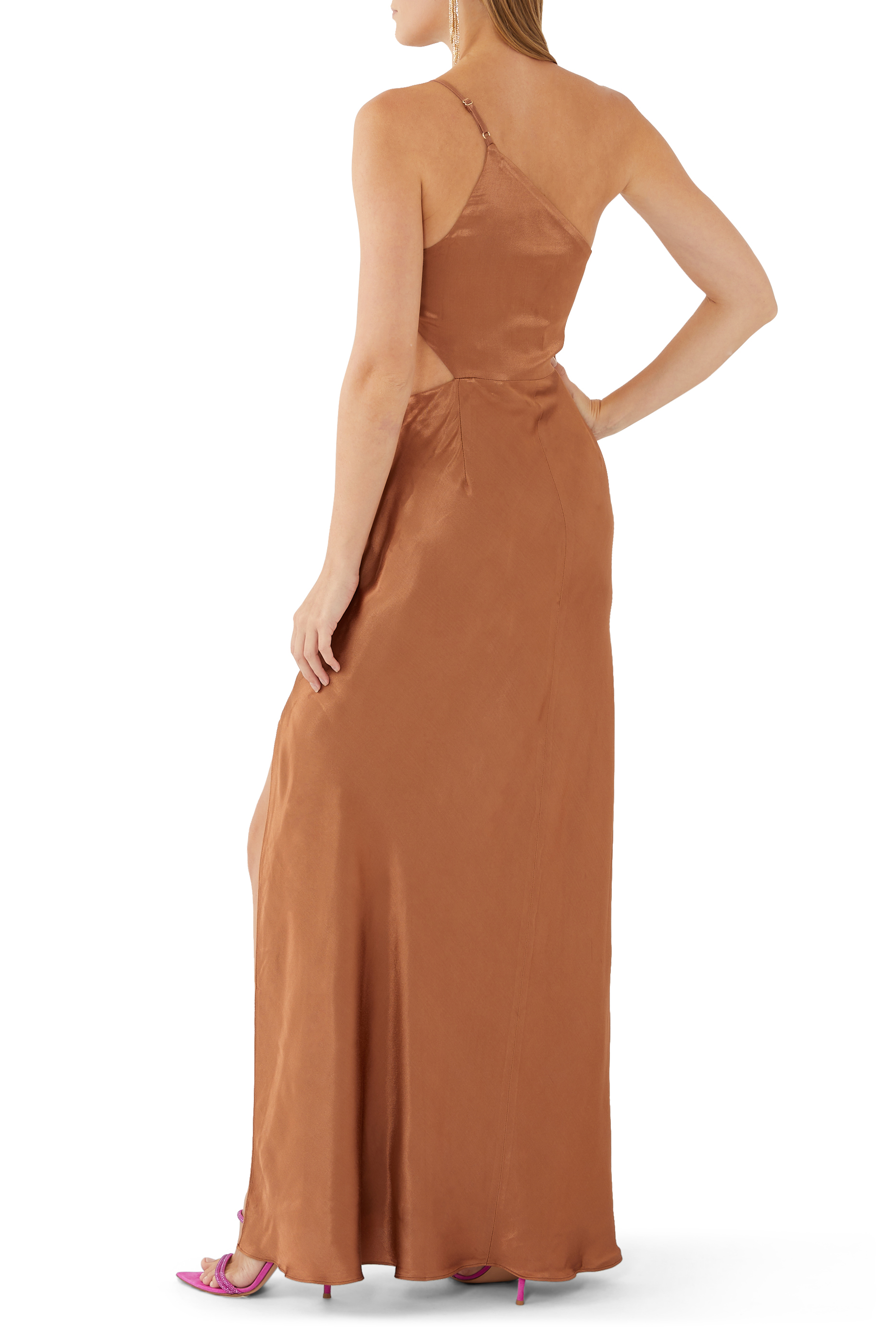 La Lune Asymmetrical Maxi Dress