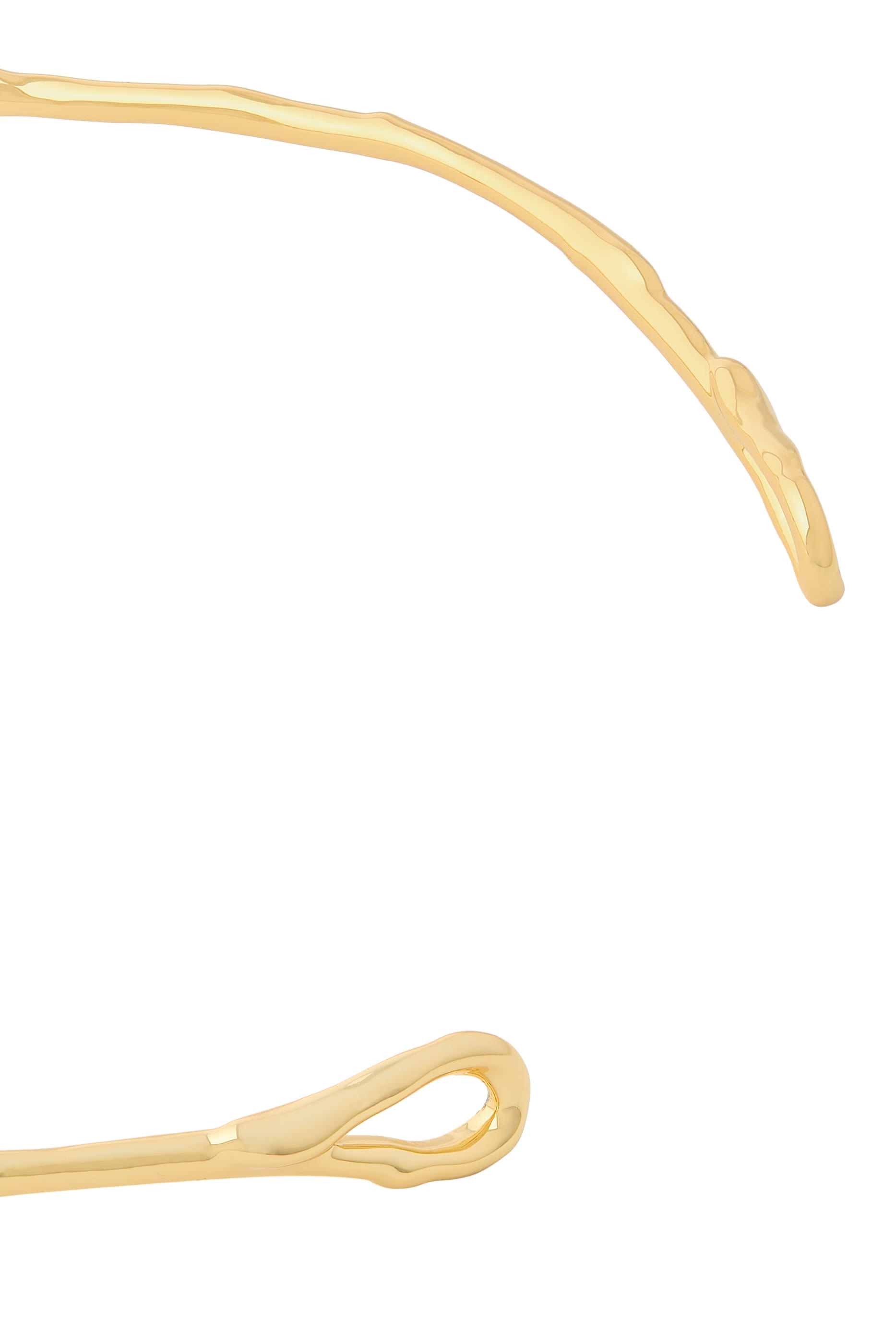 Asterales Gold Floating Collar Necklace, 14k Gold Plated Brass & CZ Crystal