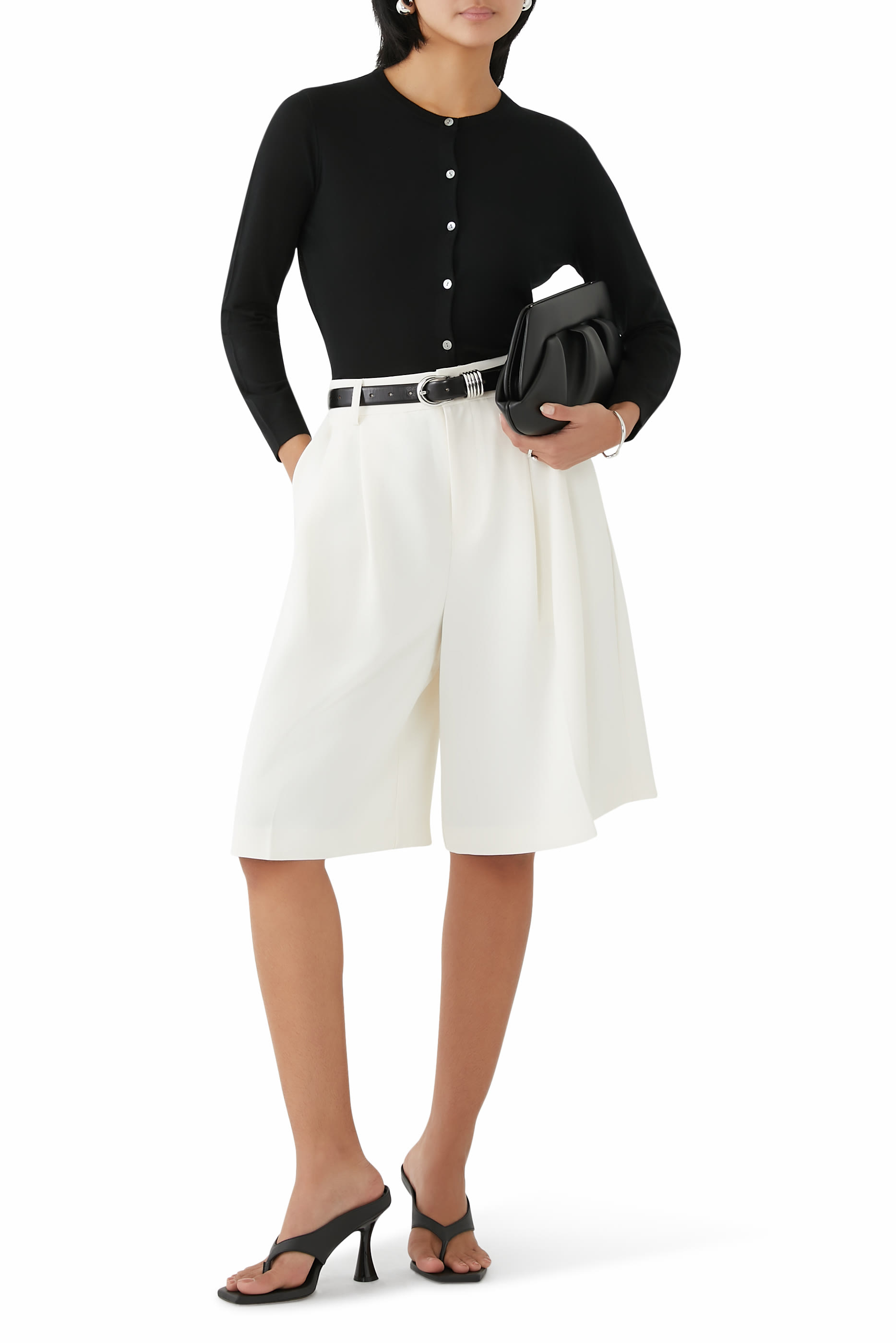 Cropped Cardigan in Merino Wool