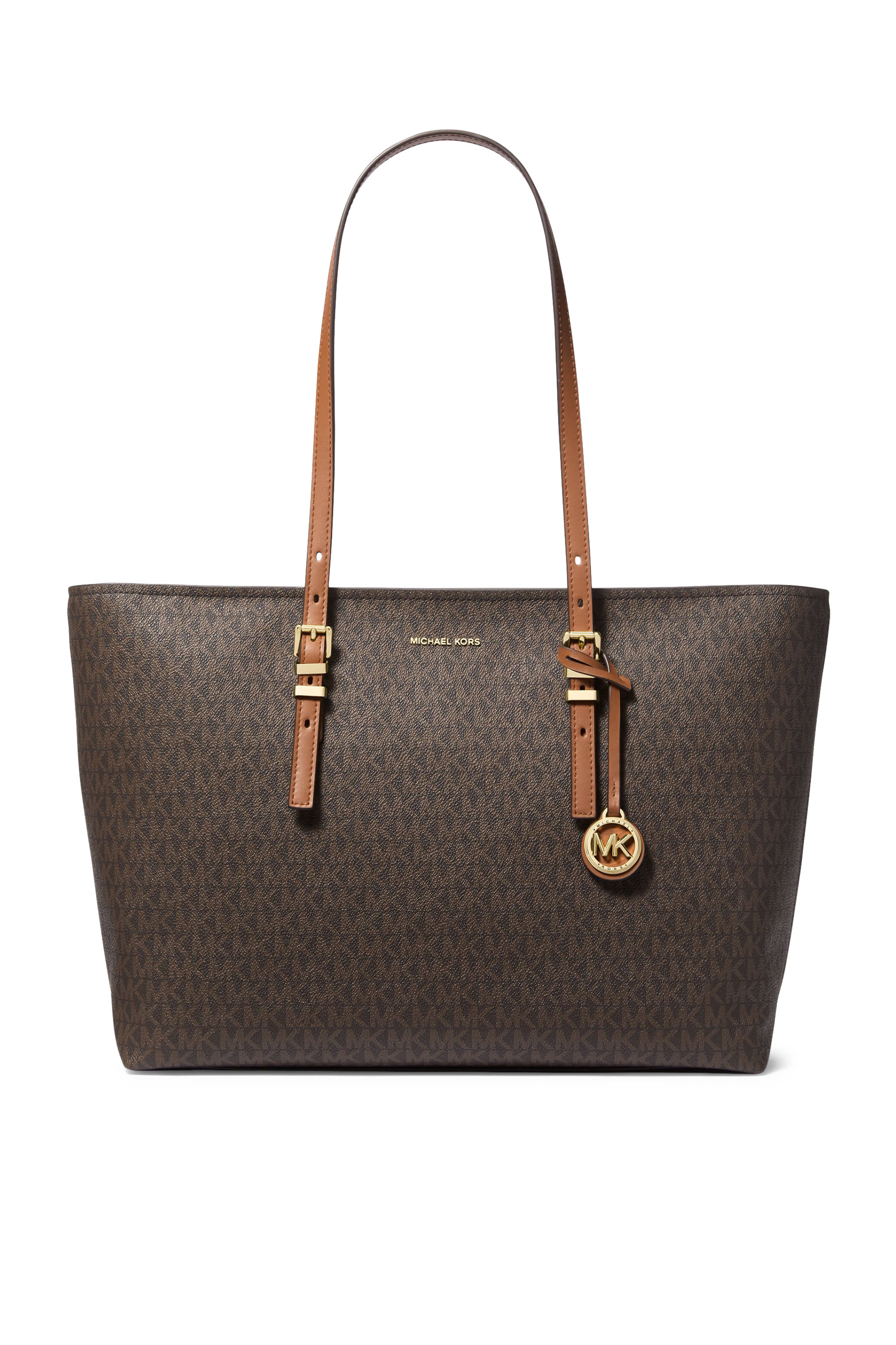 Quinn Signature Logo and Leather Tote Bag