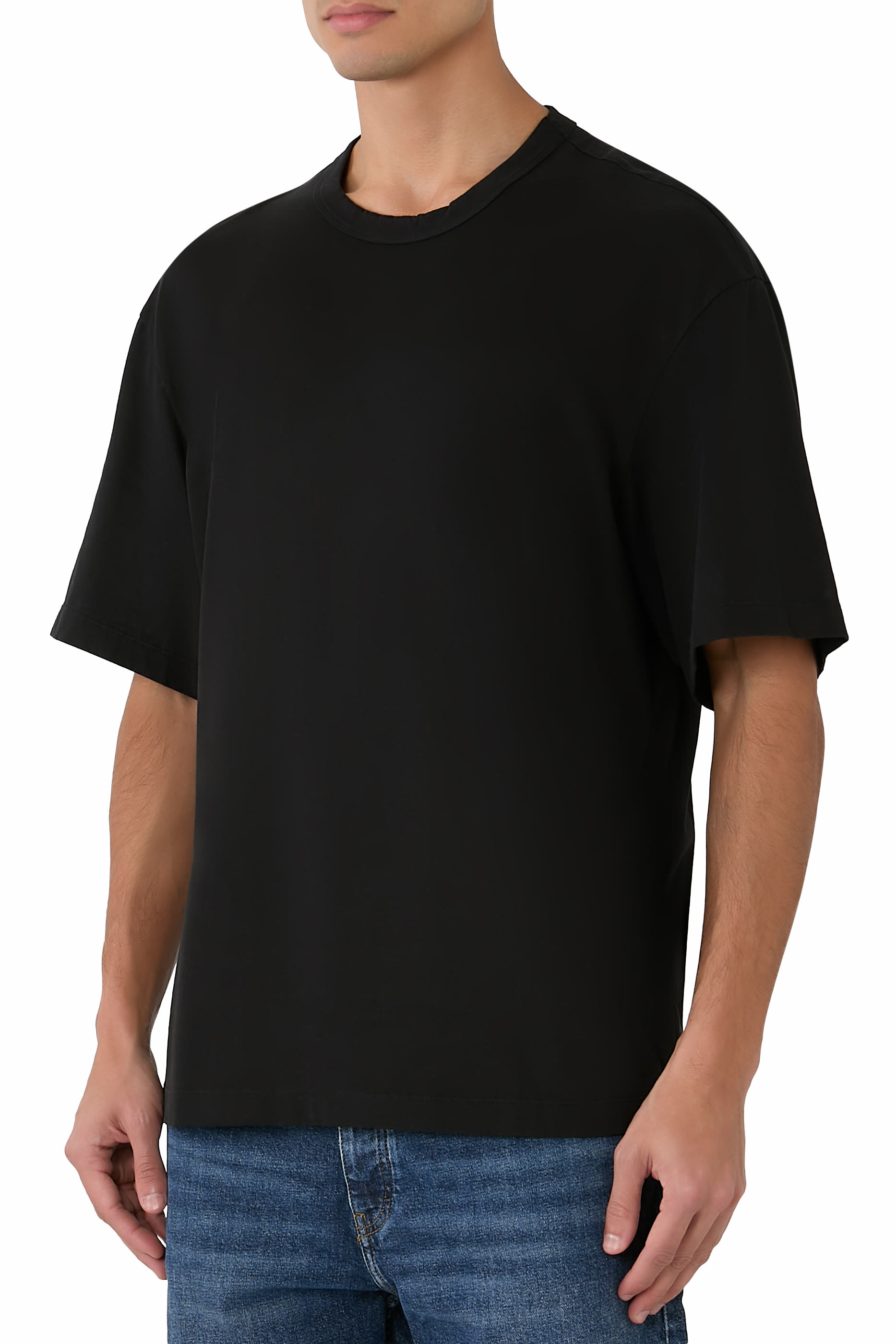  Heavy Luxe Jersey Oversized Crewneck T-Shirt