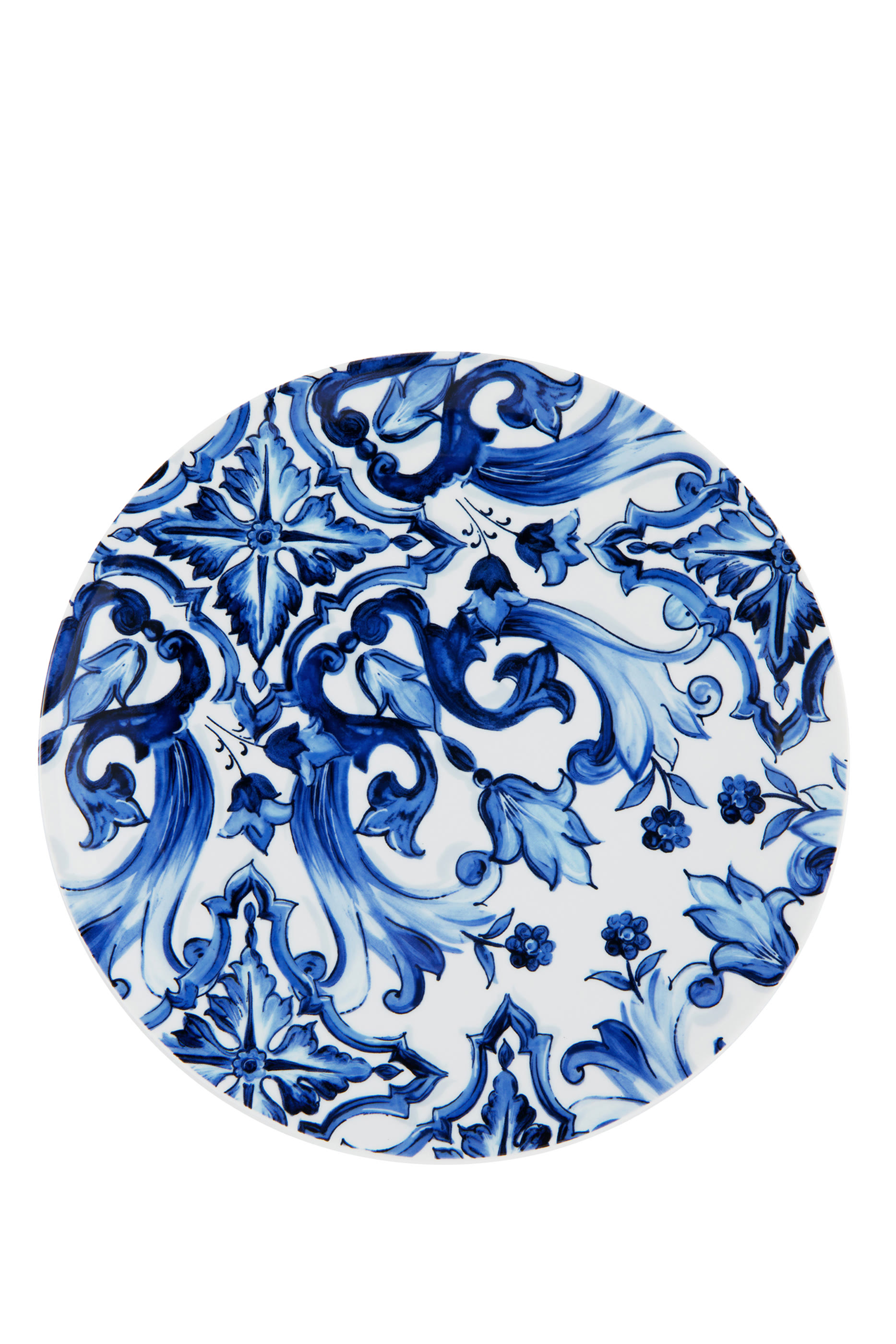 Blu Mediterraneo Fiore Foglie Service Plate