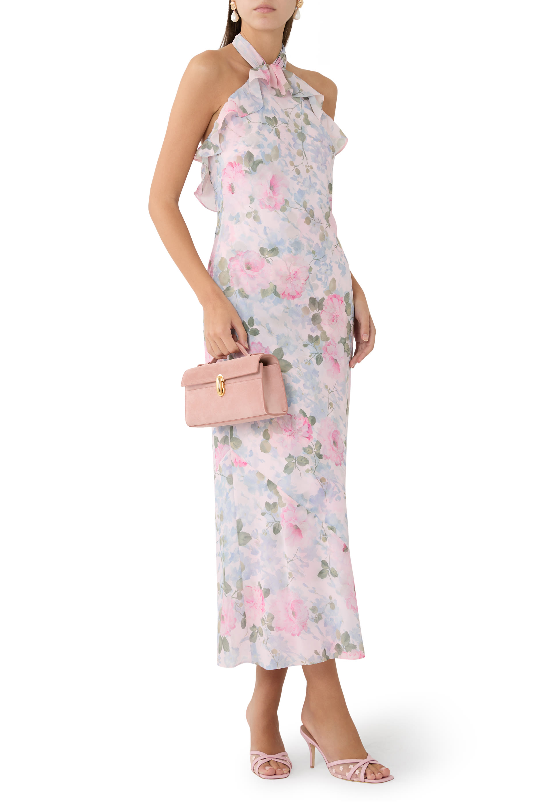 Camille&rsquo;s Garden Chiffon Ankle Gown 