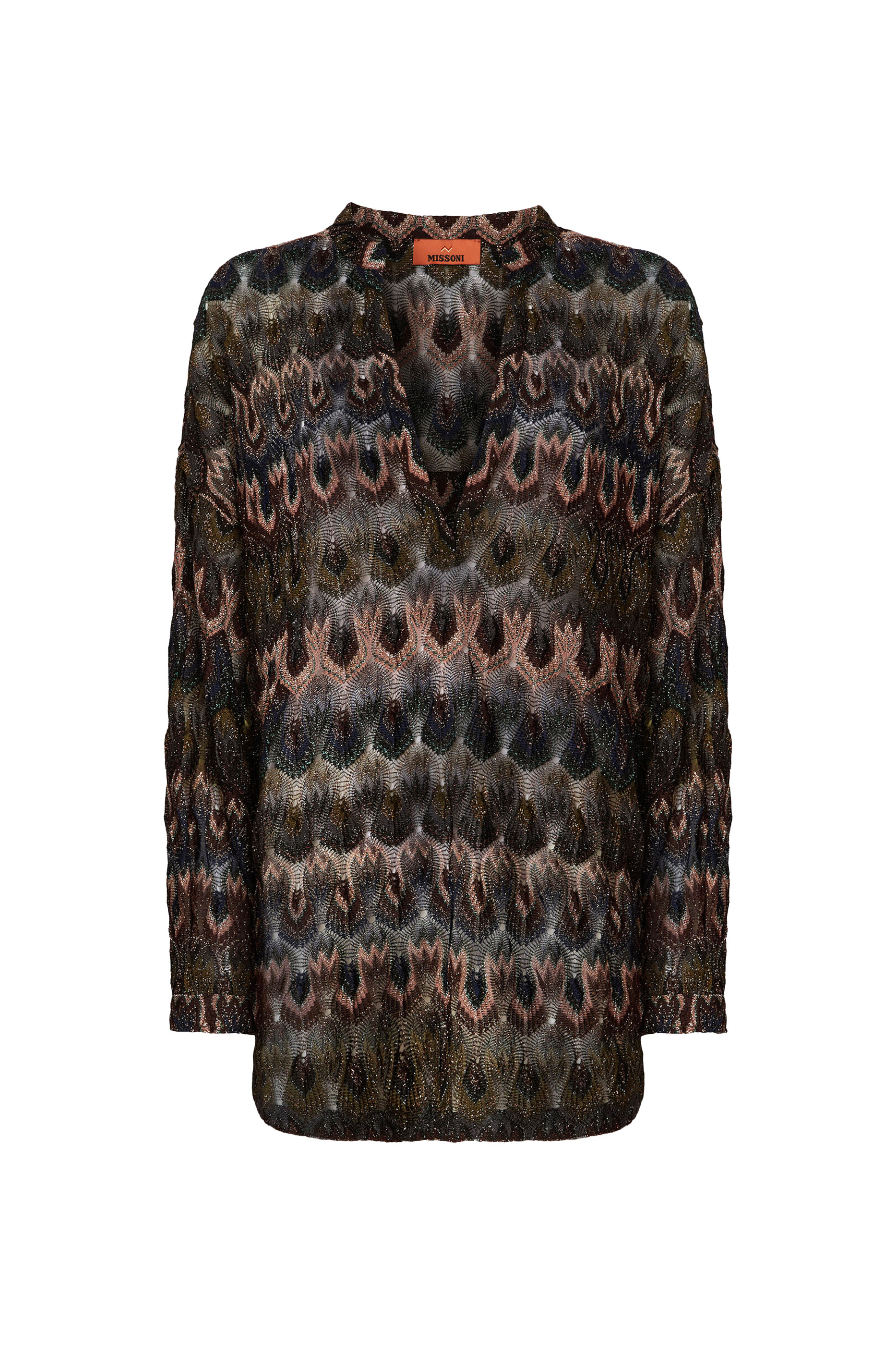  Viscose Lam&eacute; Blouse with Arabesque Motif