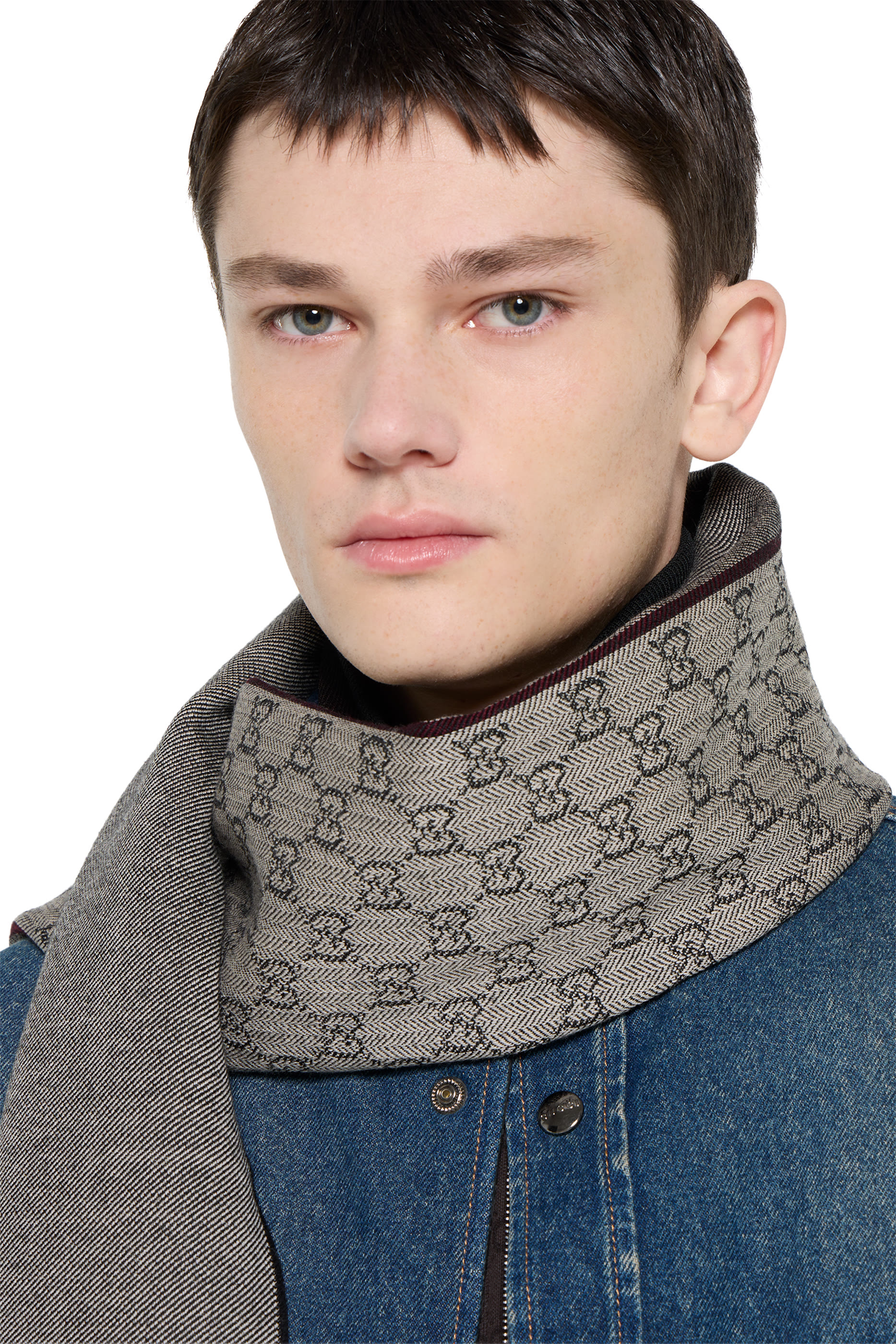 GG Wool Jacquard Scarf