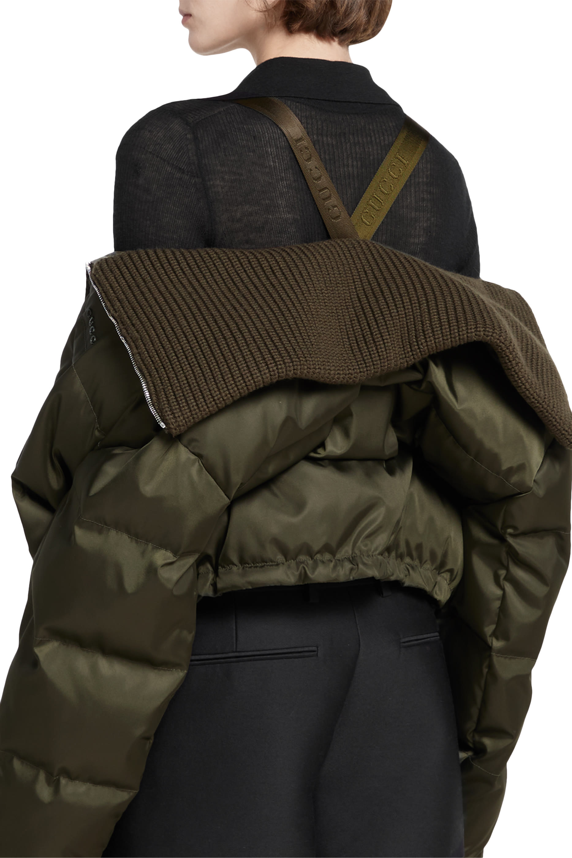 Fine Gabardine Nylon Puffer Jacket