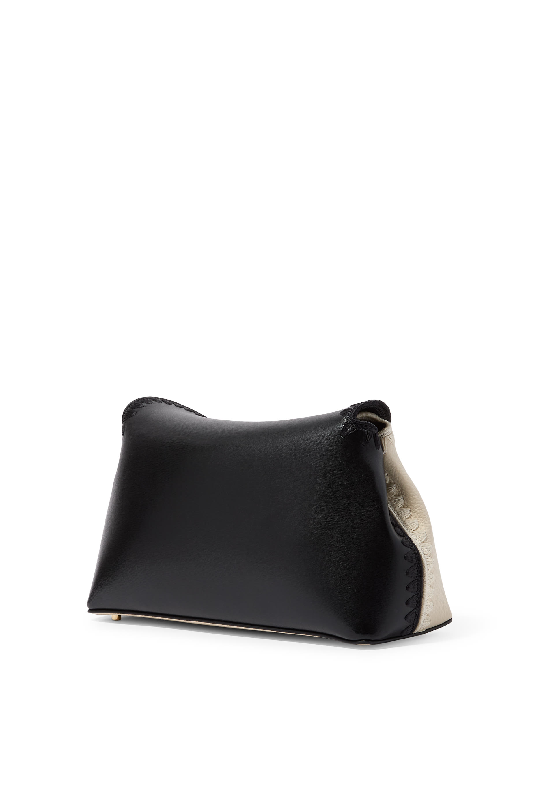 T-Lock Embroidered Leather Clutch 
