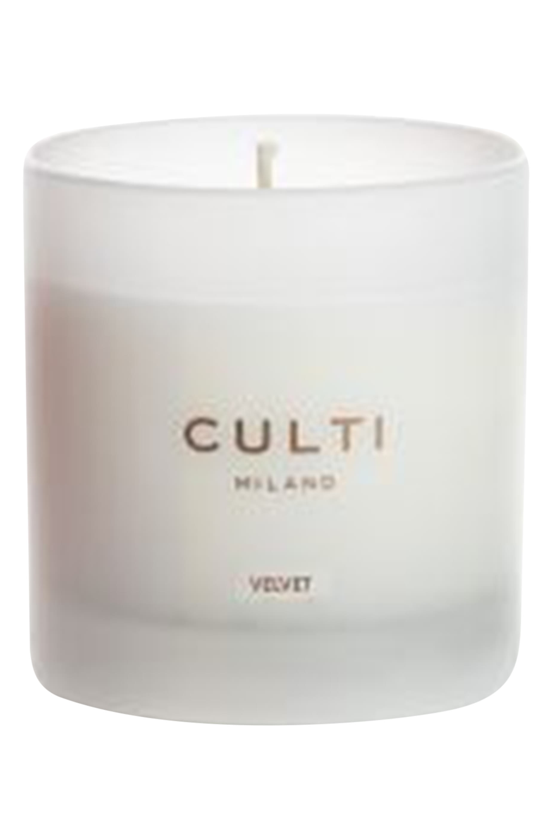 Velvet Scented Candle in Silkscreened Satin Glass