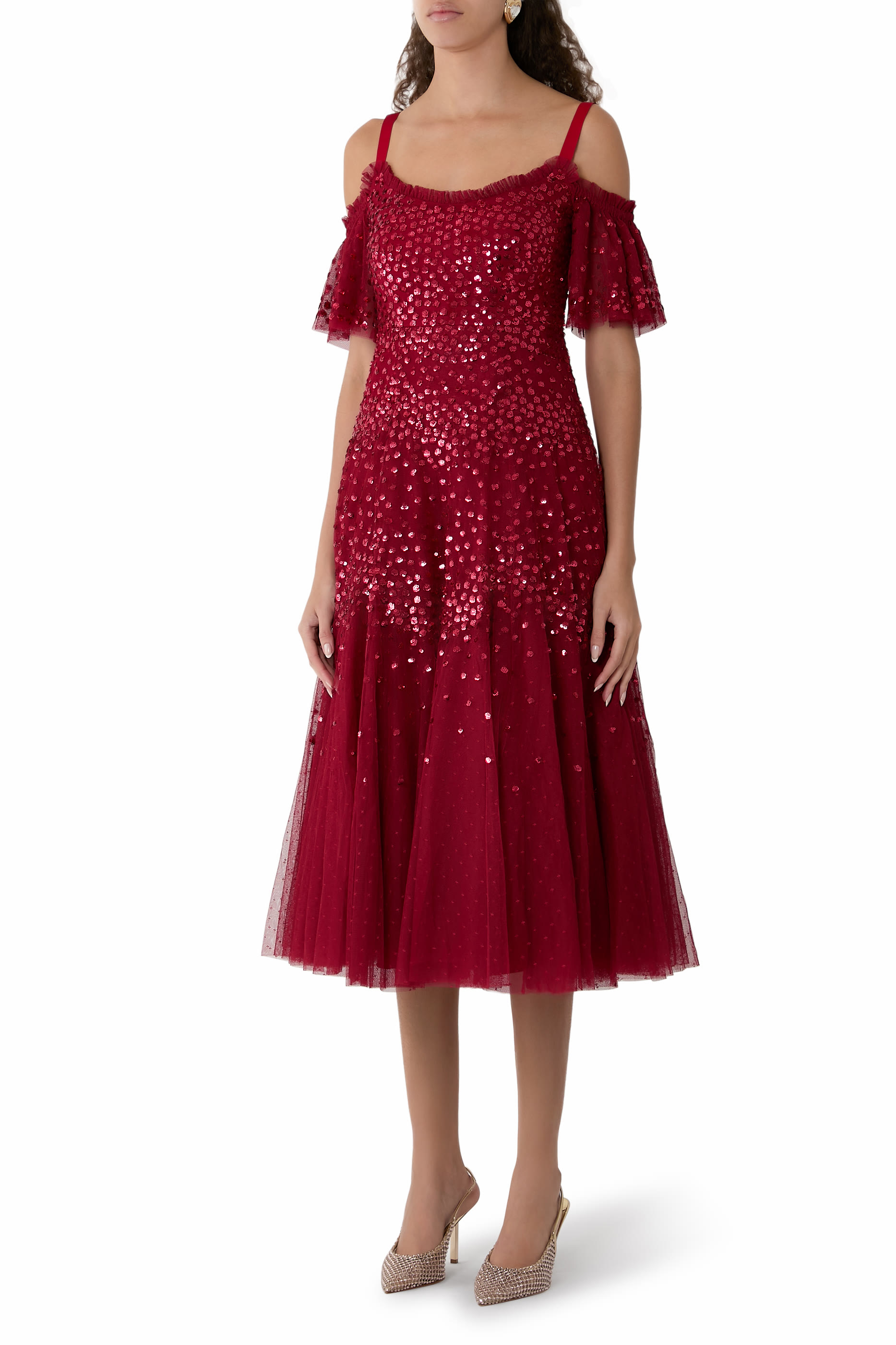 Scallop Sequin Ballerina Dress 