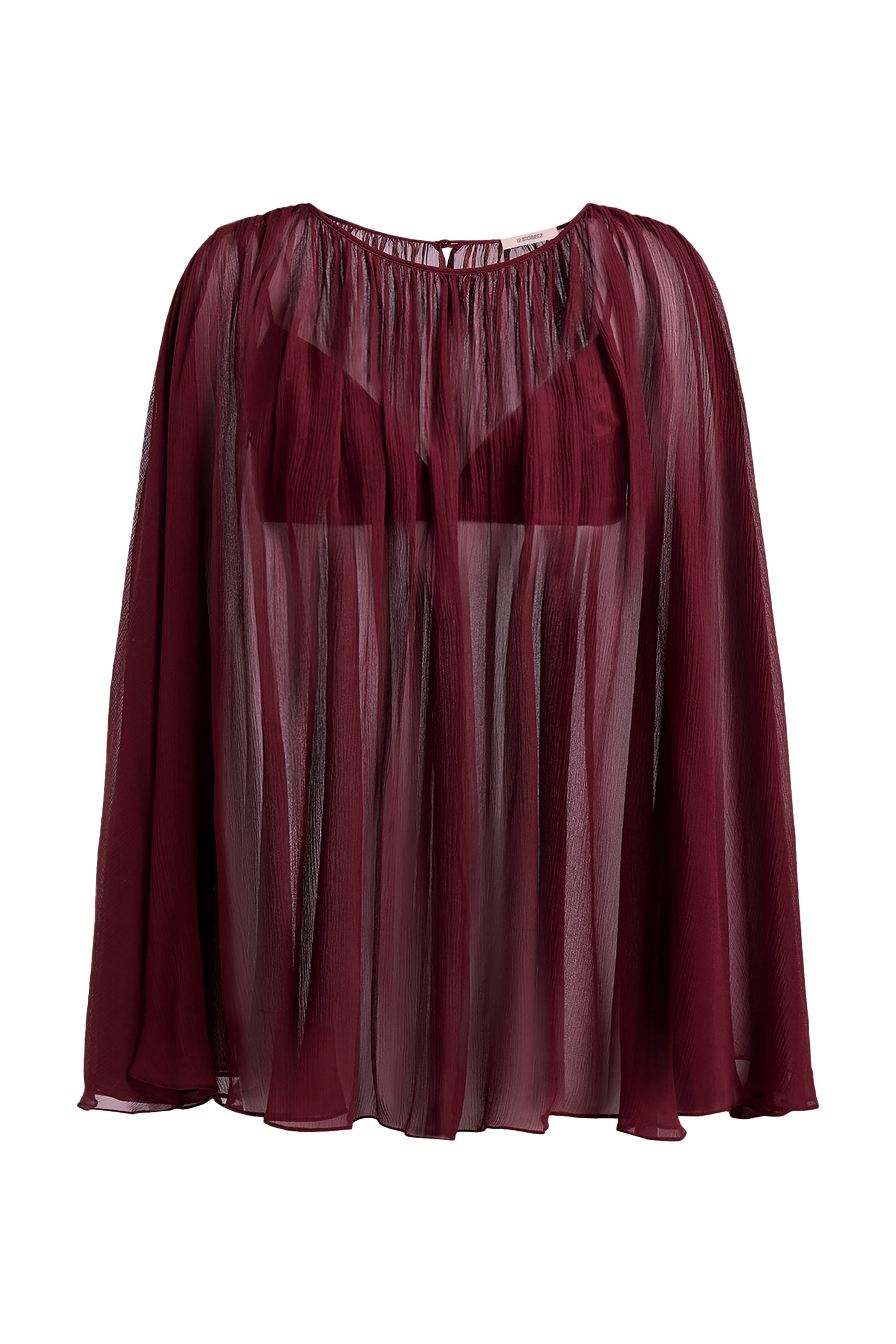 Chiffon-Silk Cape and Bra Set