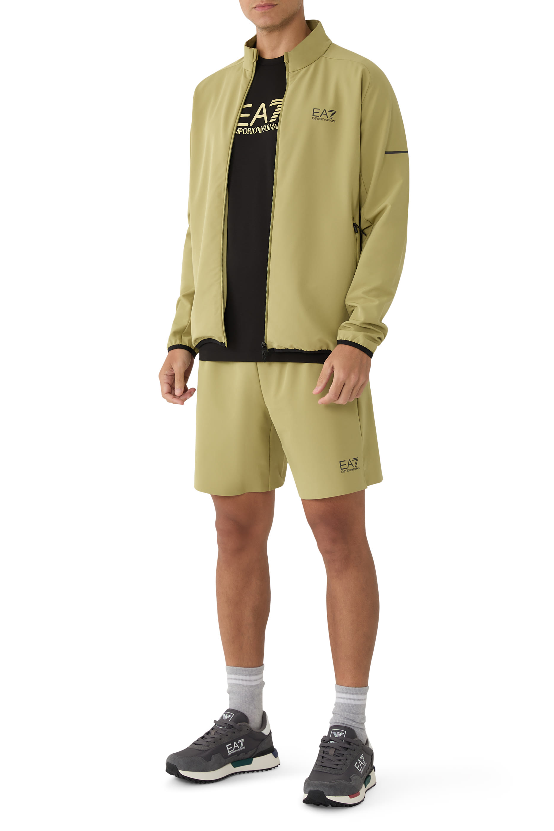  EA7 Logo Running Sneakers