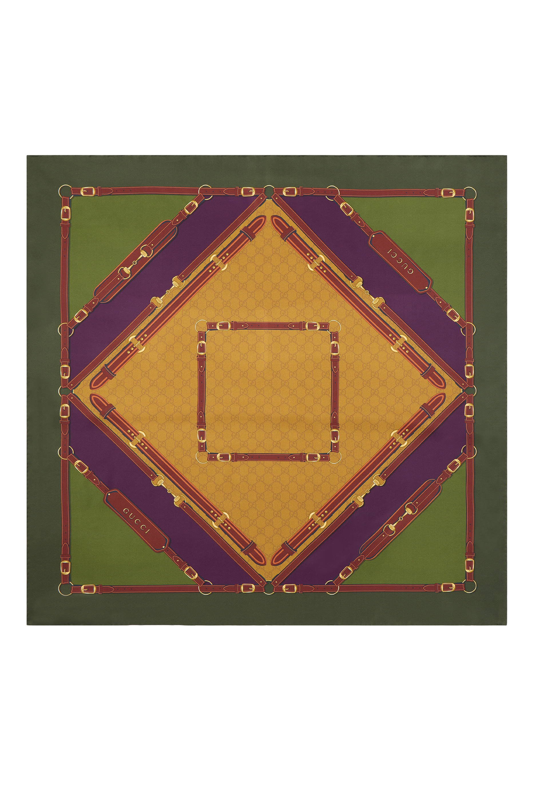  Printed Silk Twill Carr&eacute; 