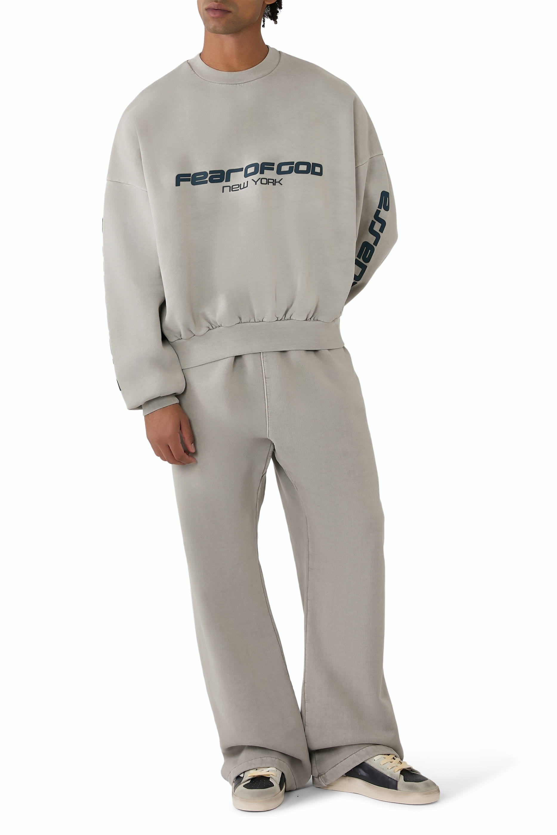 Heavy Fleece Cropped Relaxed Sweatshirt