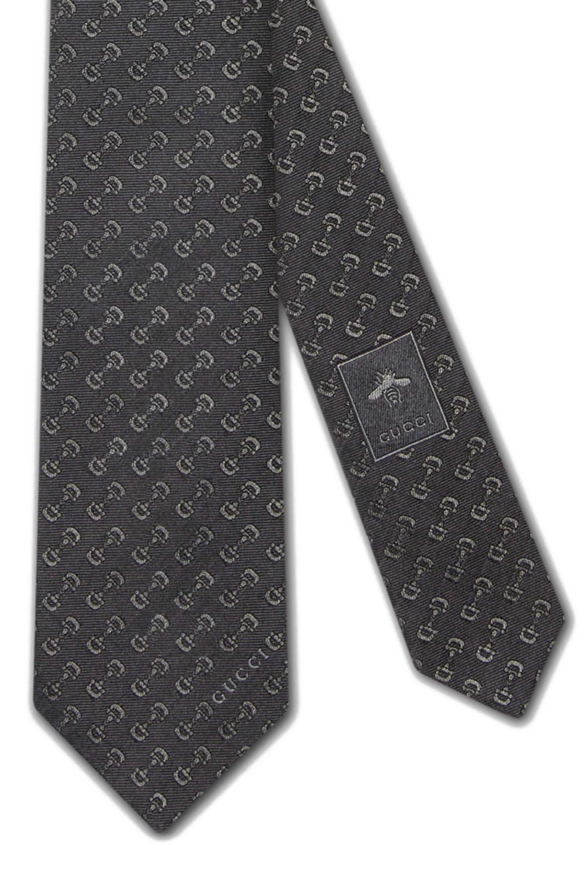 Horsebit Silk Jacquard Tie