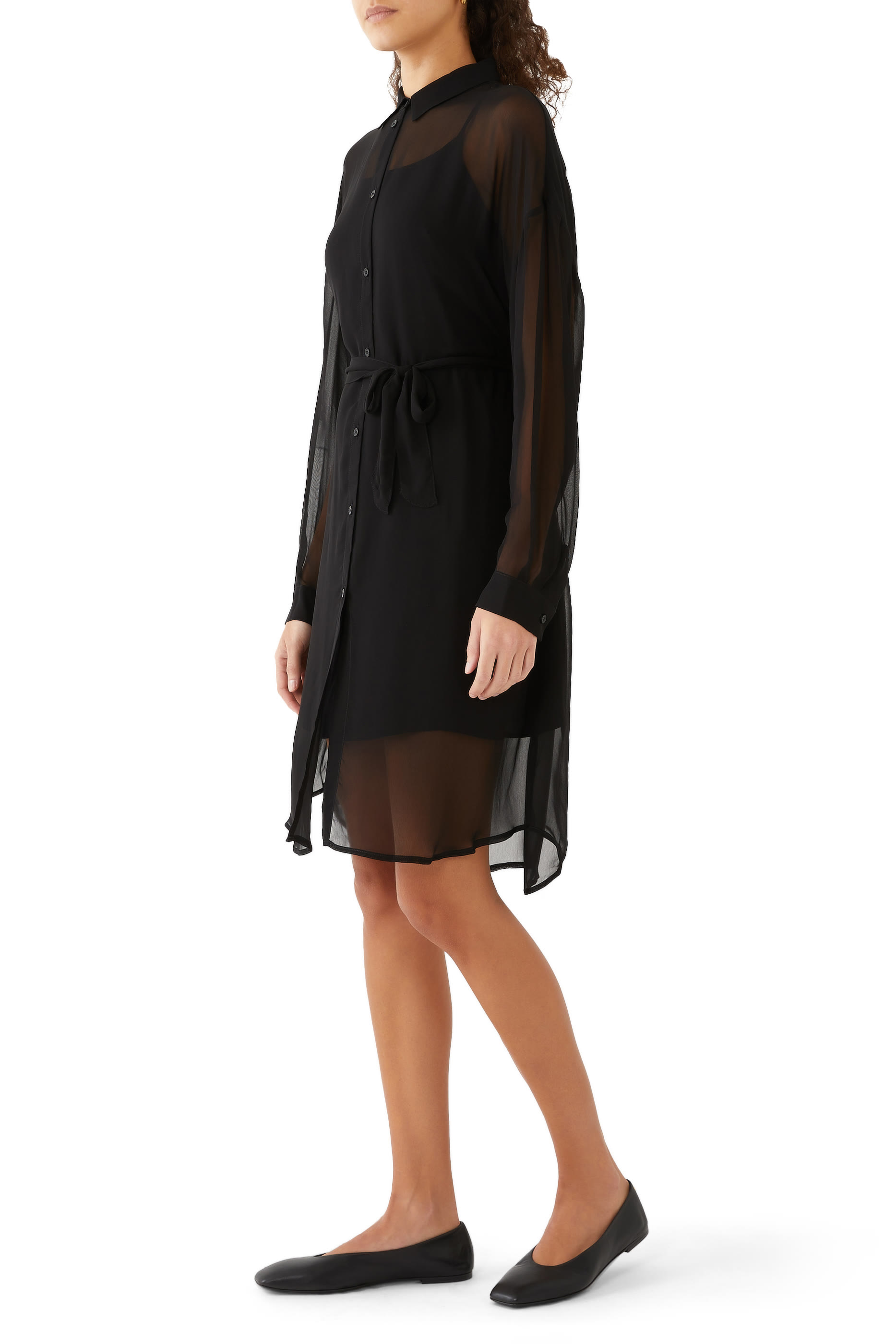 Nappa Leather Square-Toed Ballerinas