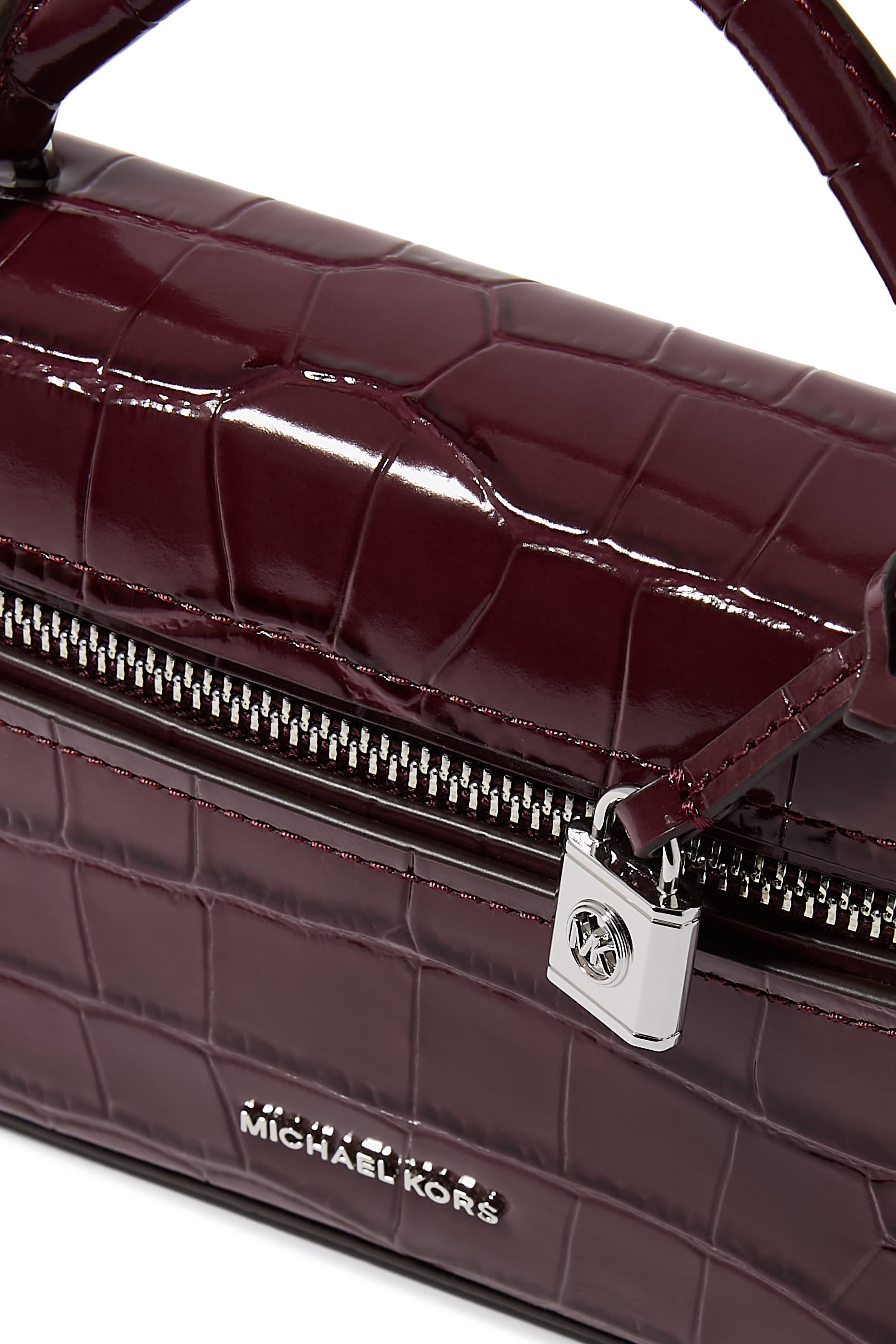  Jana Extra-Small Crocodile Embossed Leather Crossbody Bag