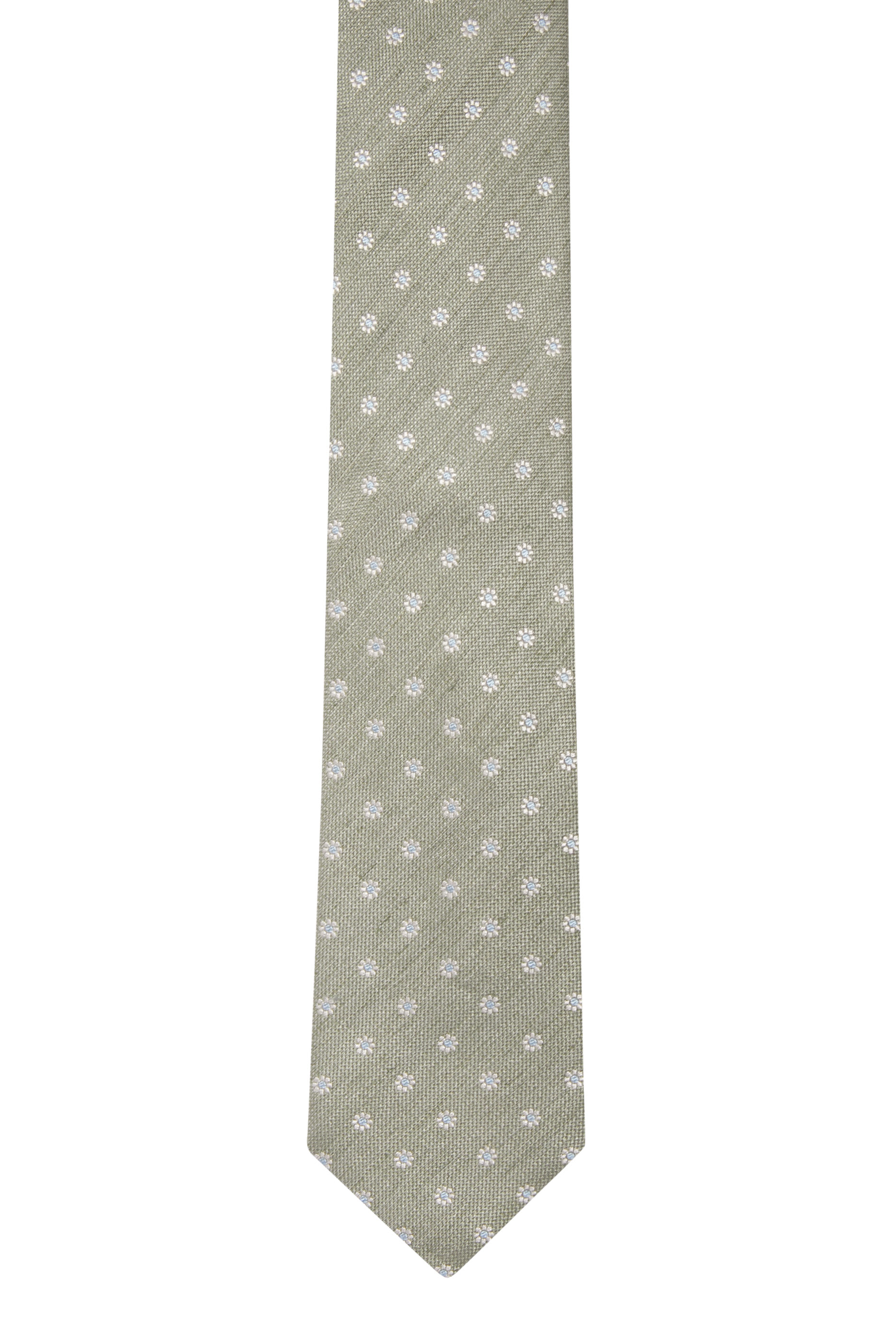 Floral Woven Linen Silk Tie