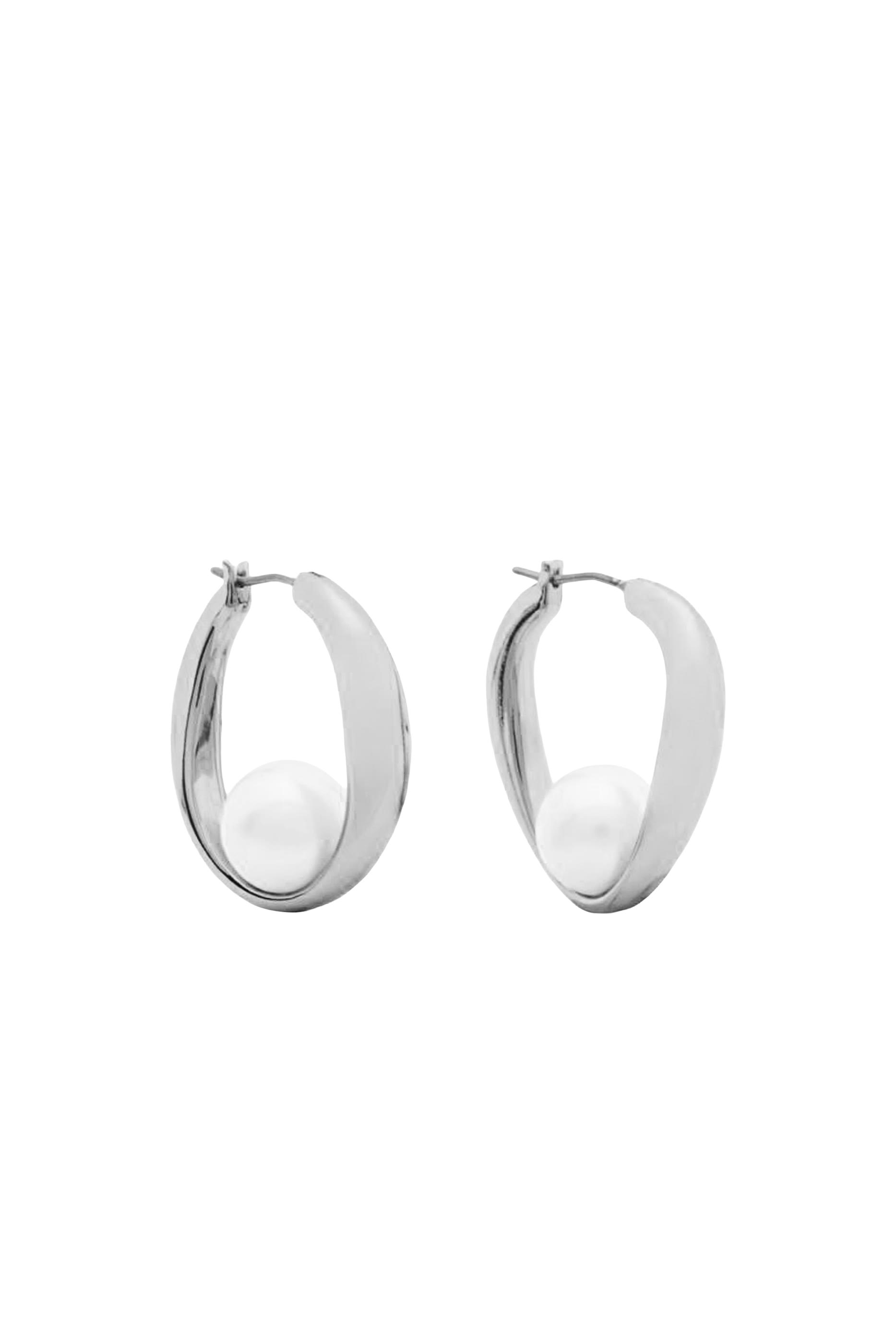 Harmony Hoops Earrings, Titanium & Glass