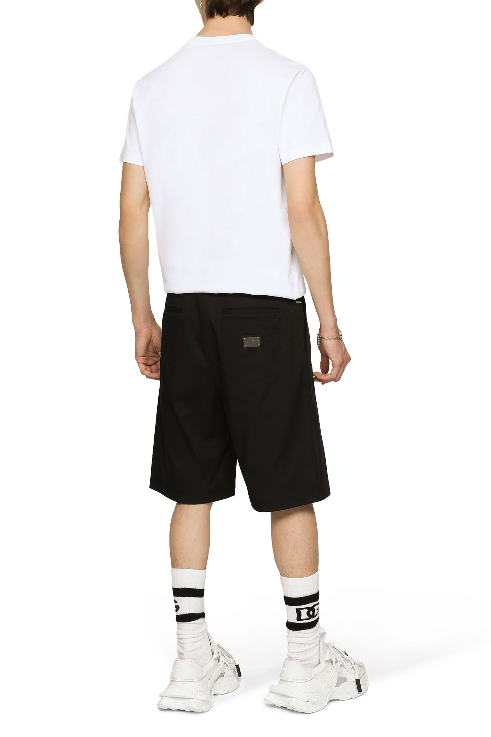 Logo Stretch Cotton Shorts