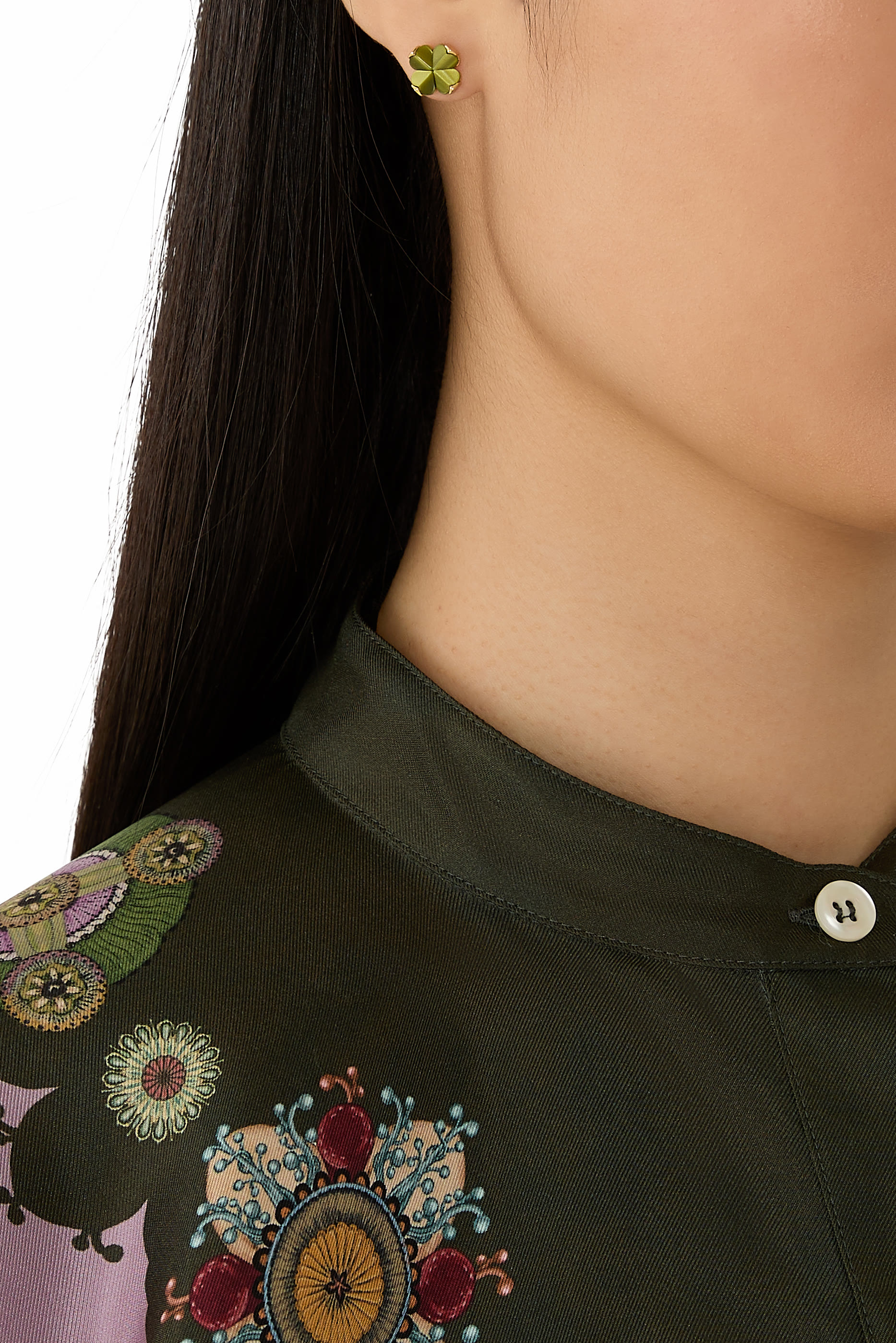 Spade Flower Studs, Acetate & Titanium Posts