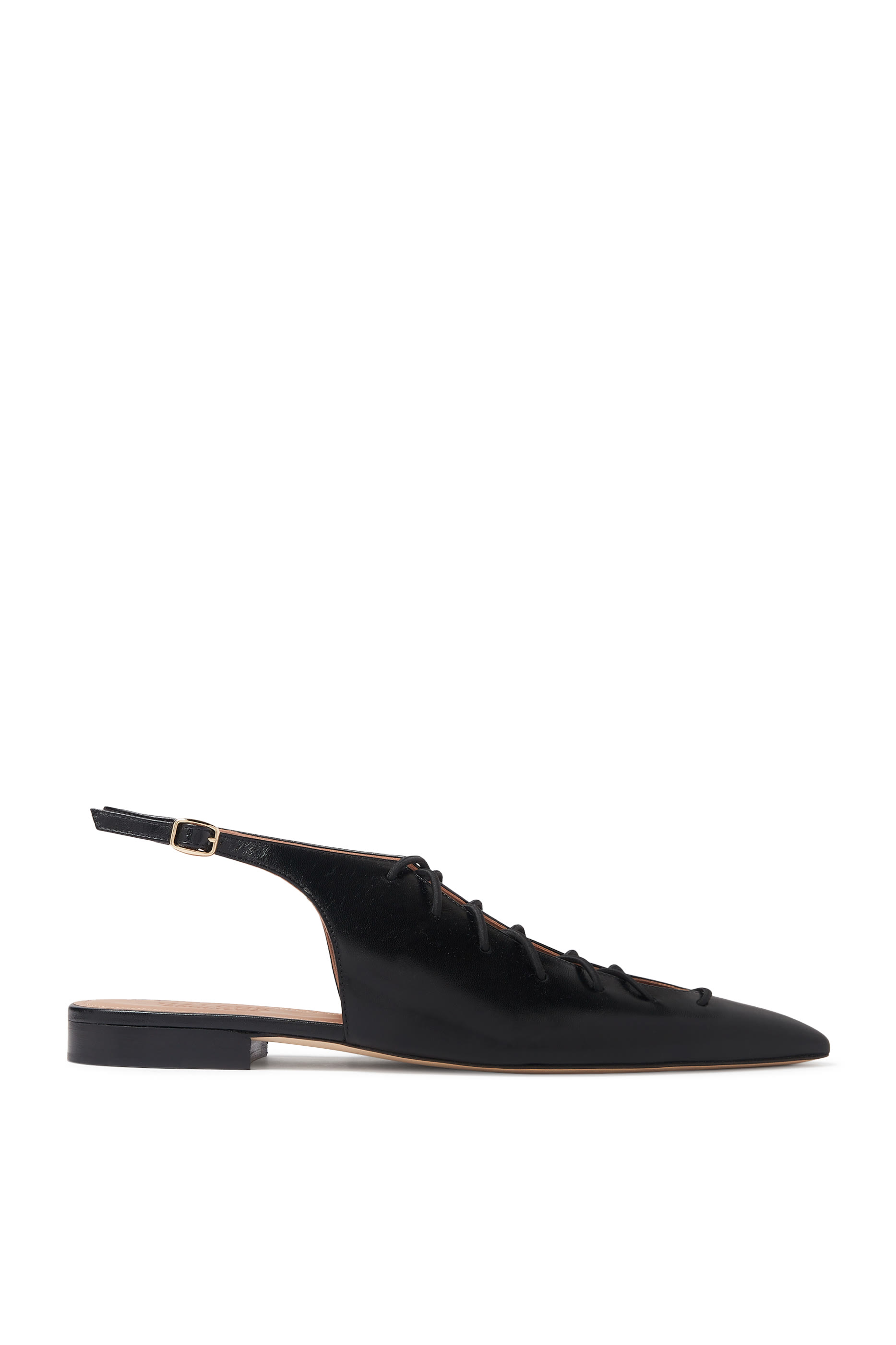  Alia Leather Lace-Up Flats