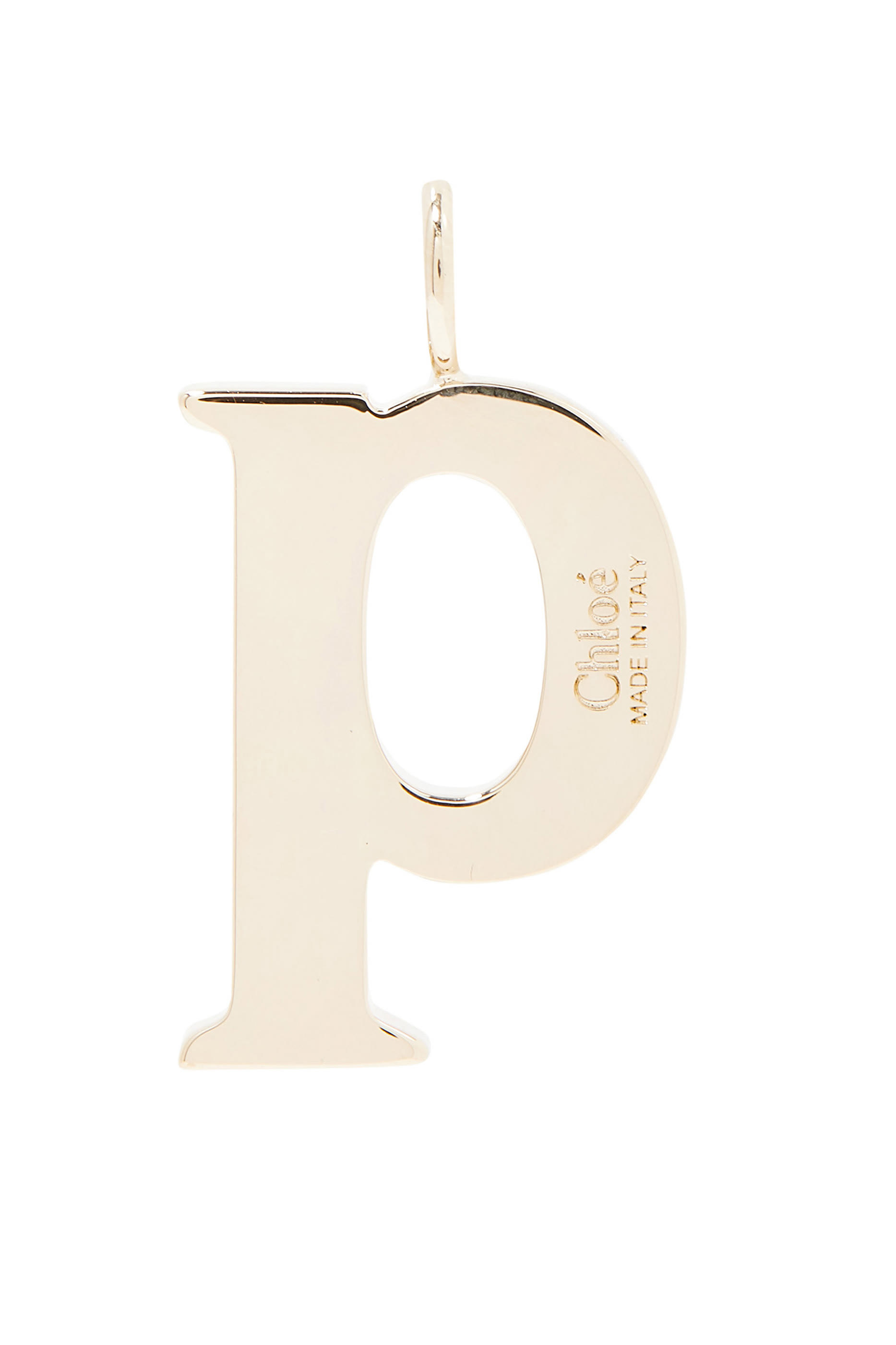 Q Alphabet Charm, Brass