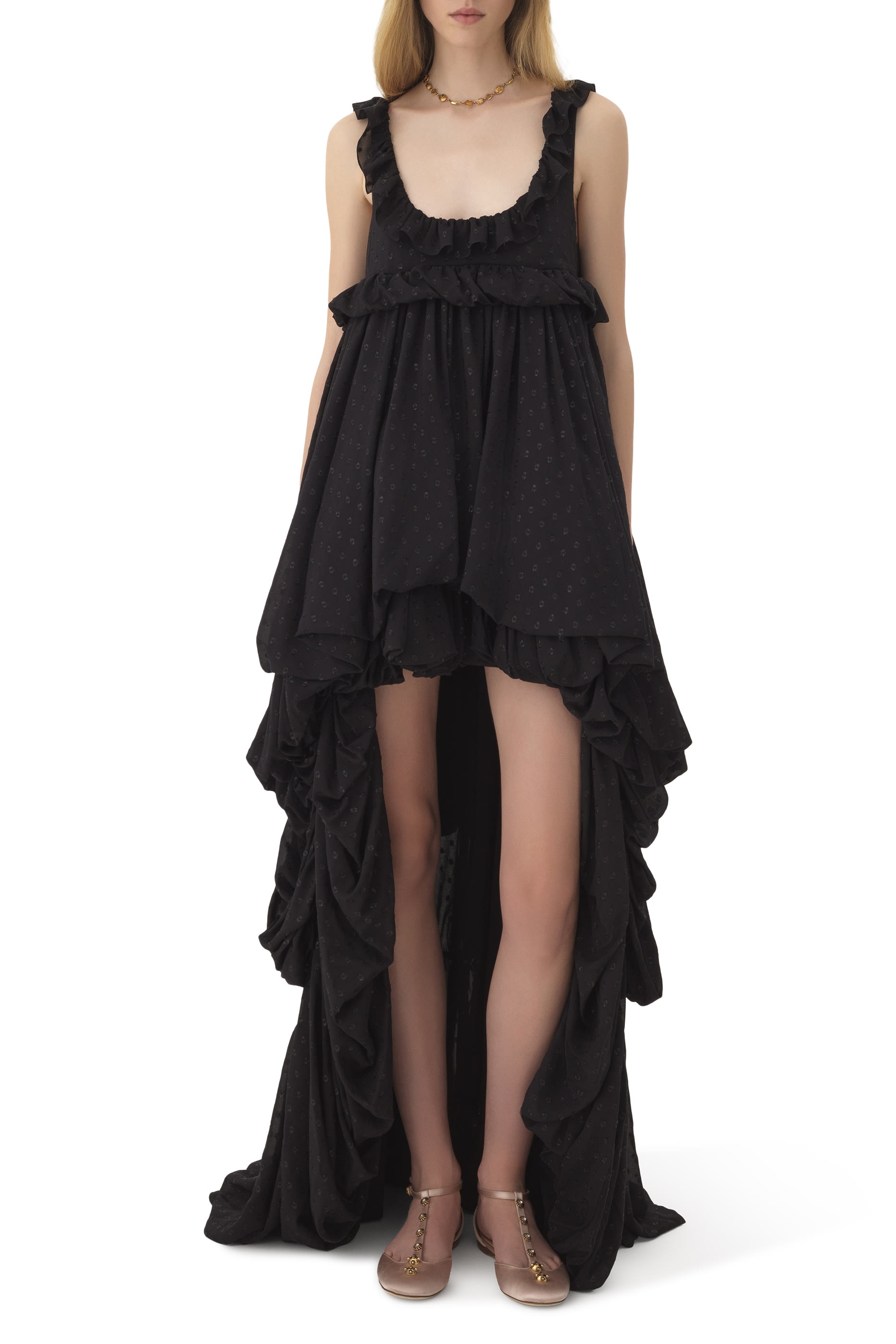 High Low Ruffle Dress