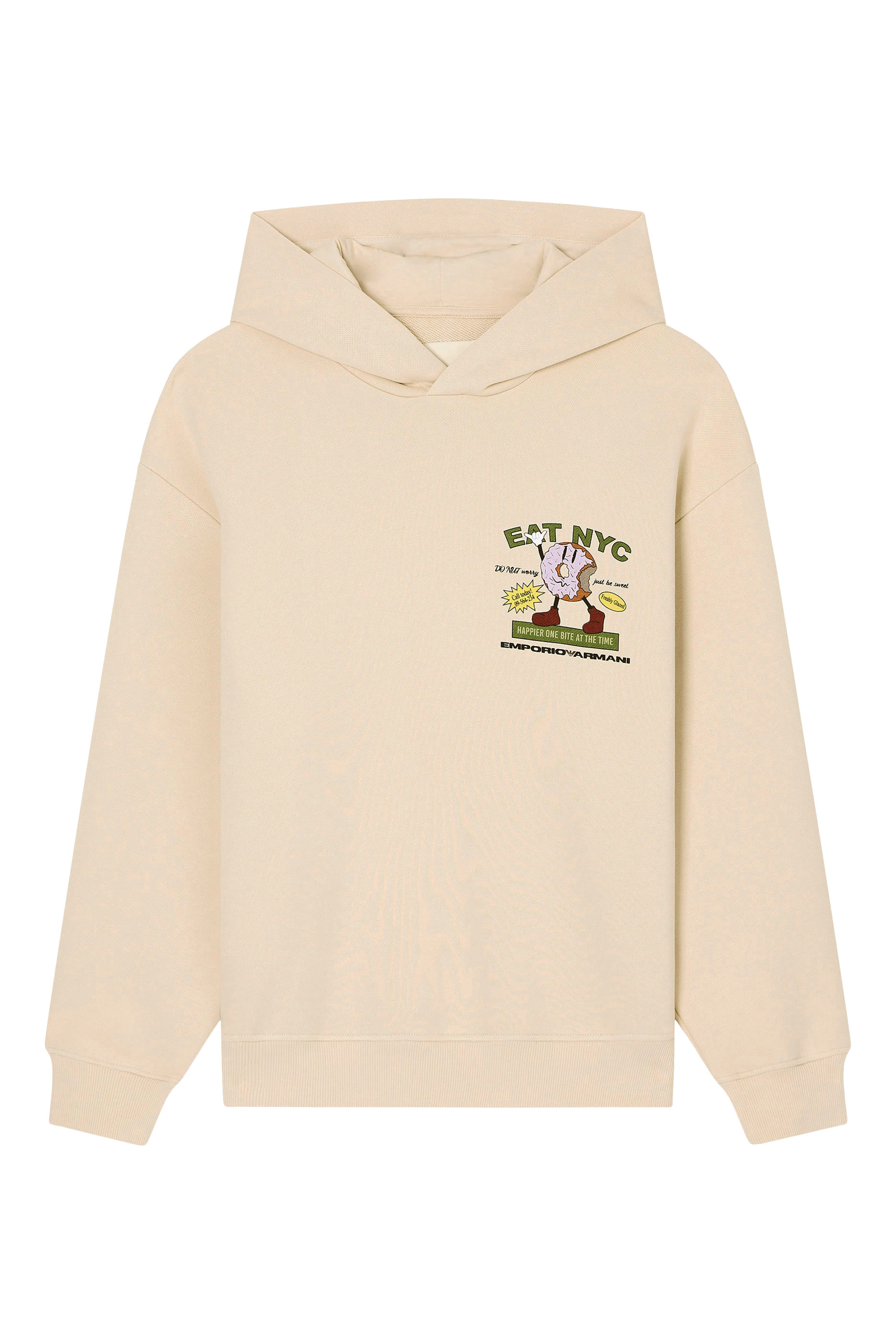 ASV New York Capsule Collection EAT NYC Print Jersey Hooded Sweatshirt