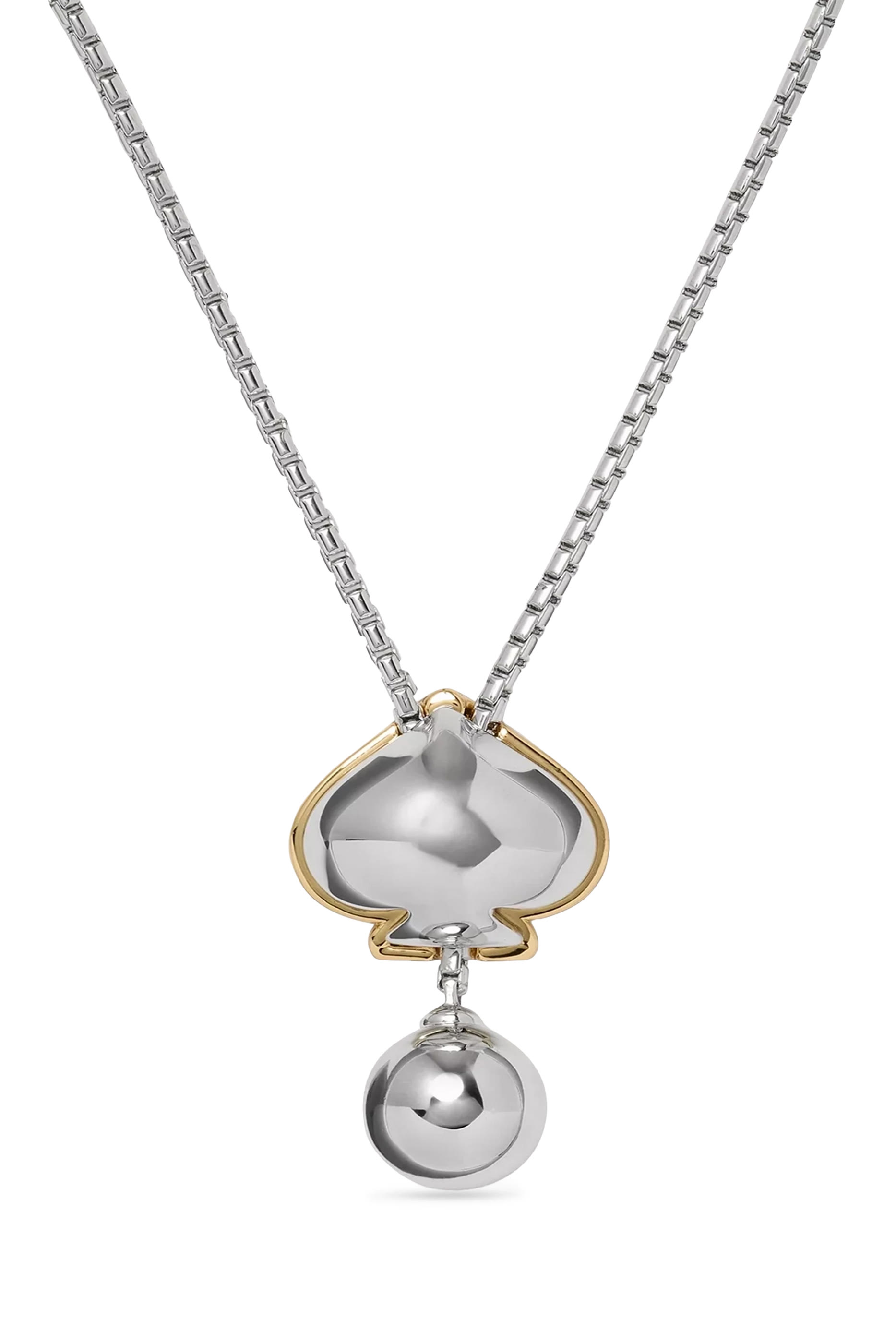 Sculpted Spade Lariat Necklace