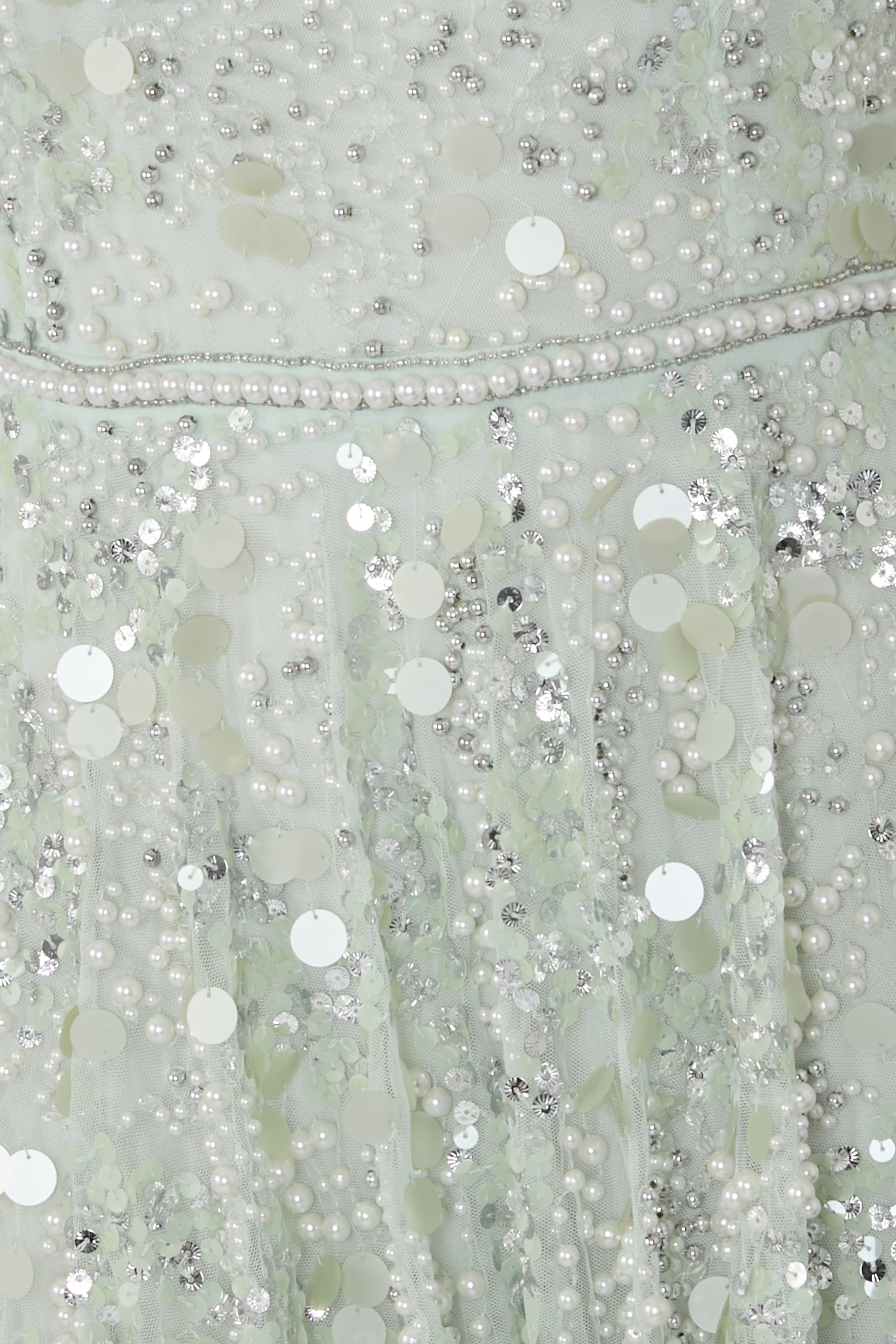 Sequin Pearl Embellished Gown