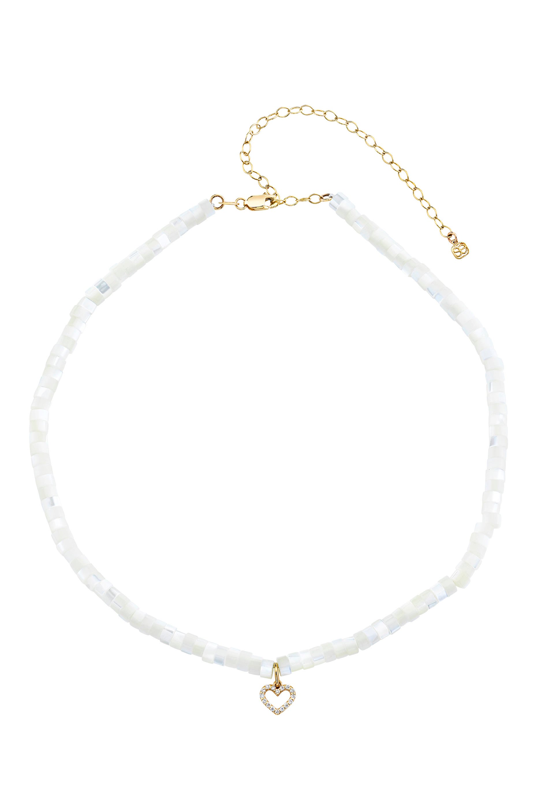 Kids Heart Necklace, 14k Yellow Gold & Pearl