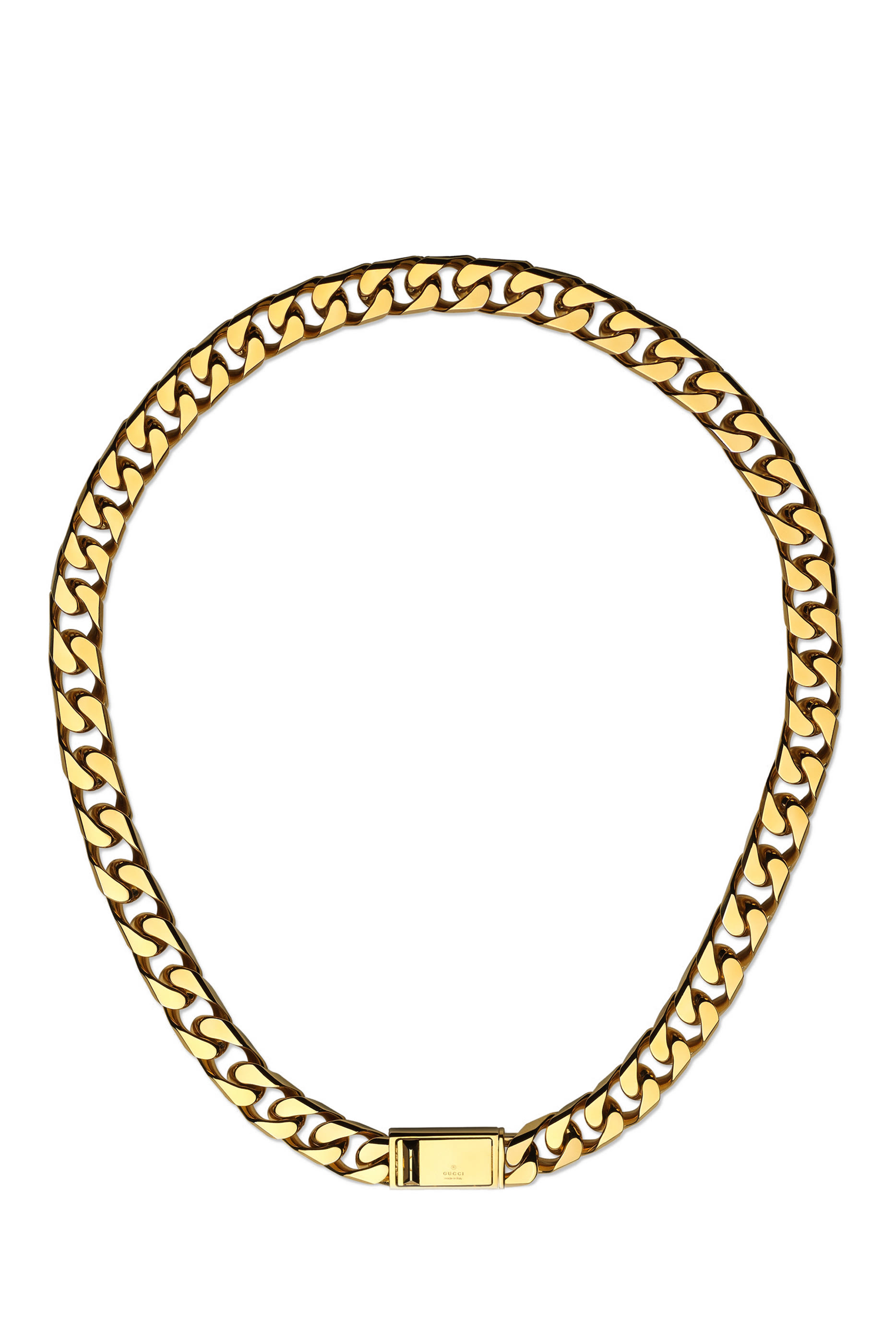 Logo Script Tag Chain Necklace