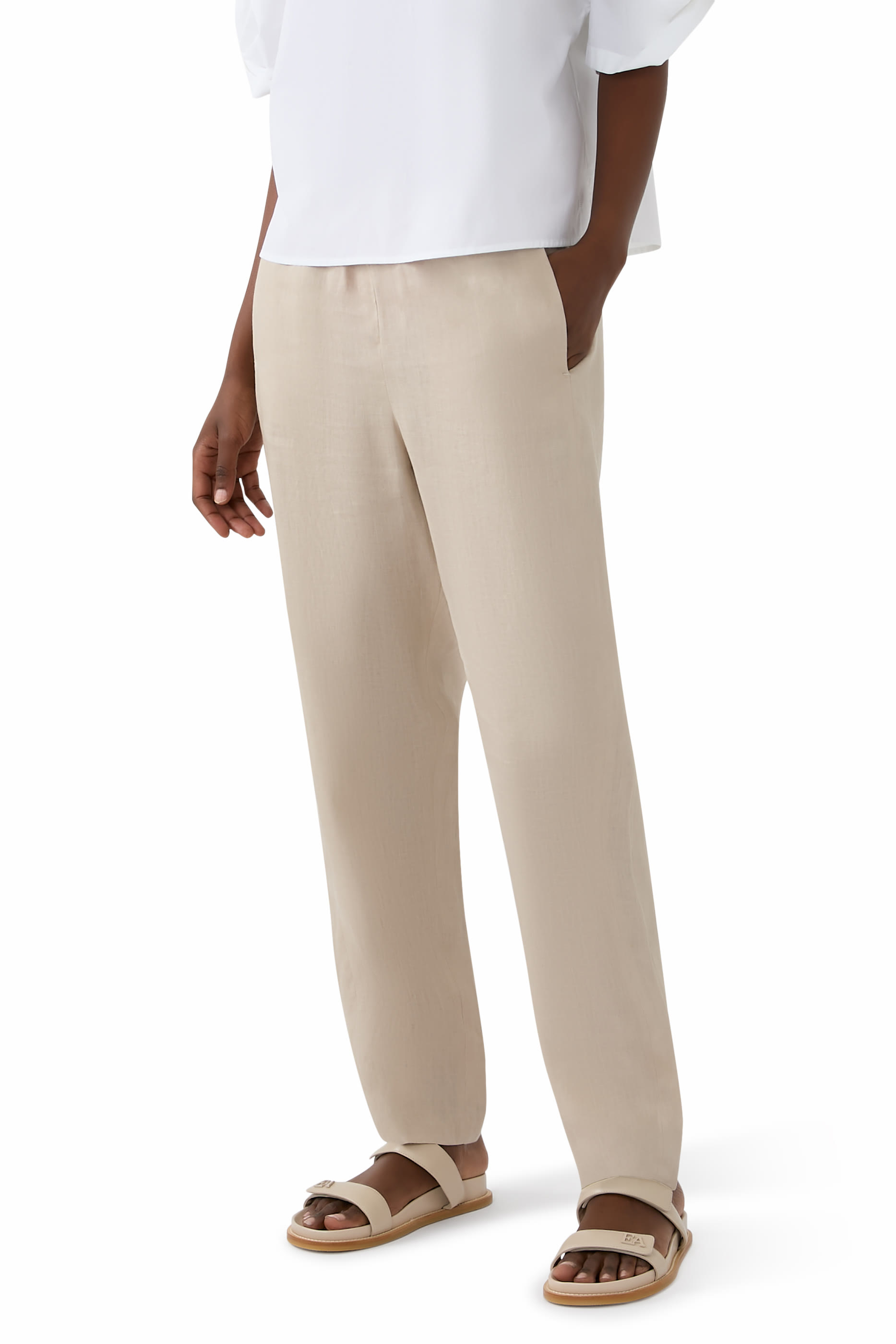  Double Strap Nappa Leather Sandals 