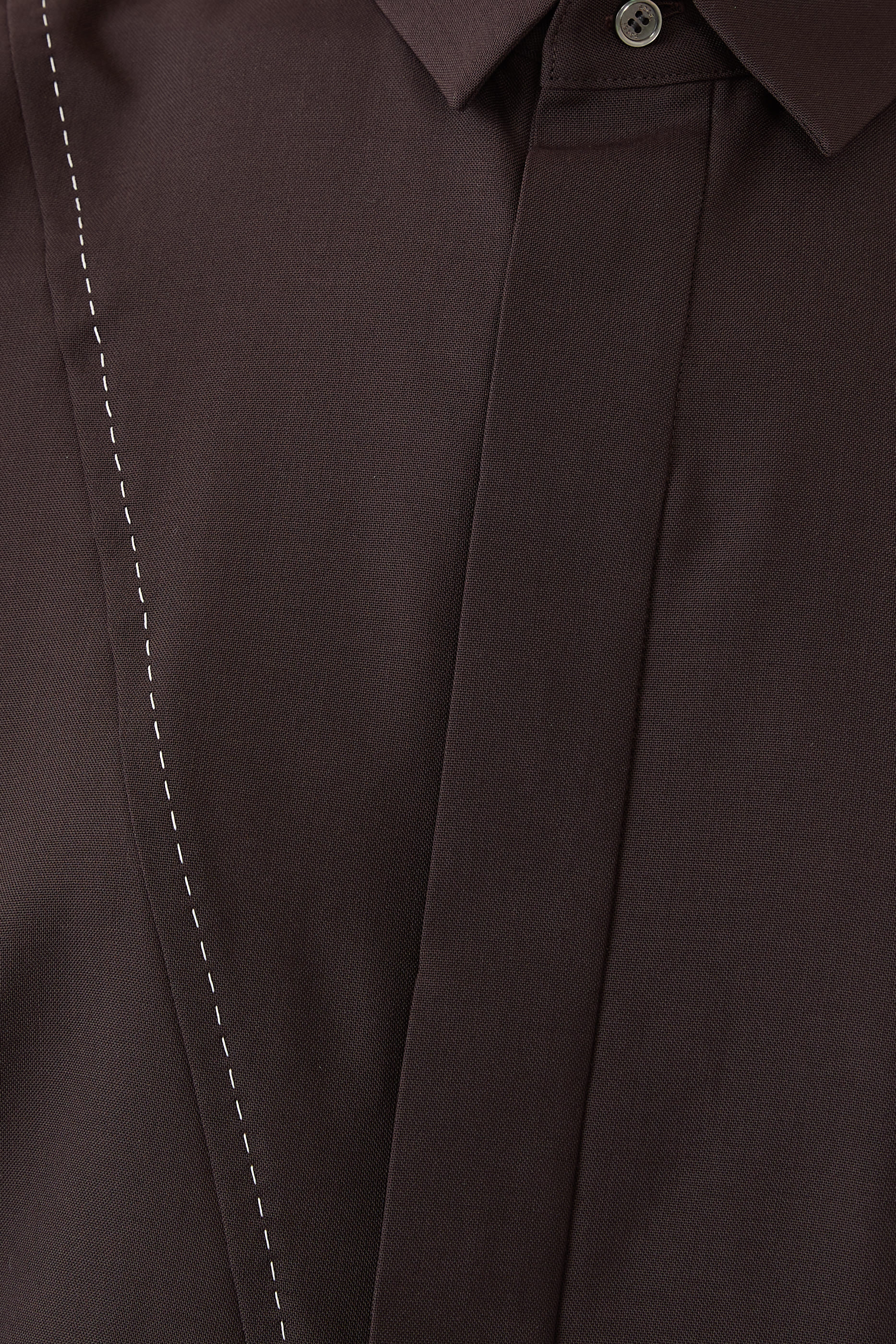 Suiting Fabric Button-Up Shirt